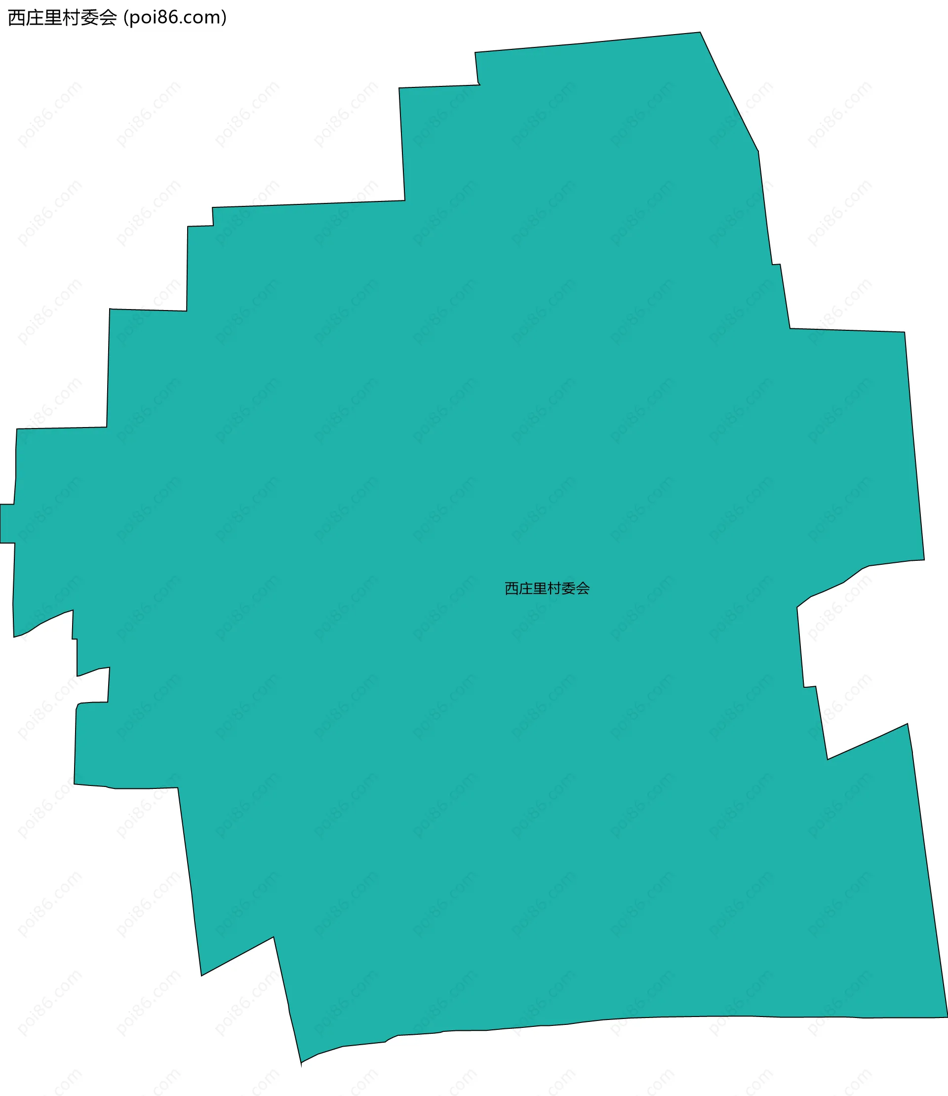 西庄里村委会边界地图