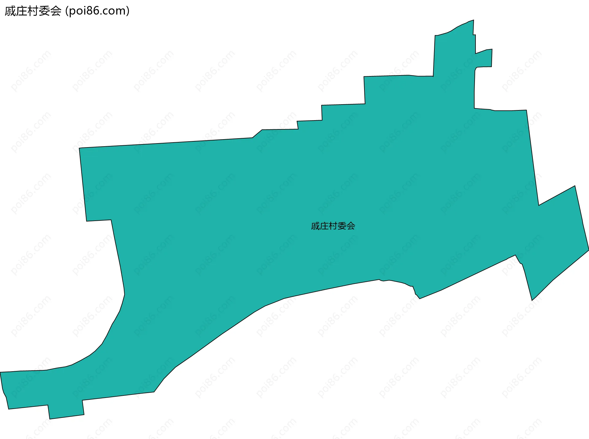 戚庄村委会边界地图