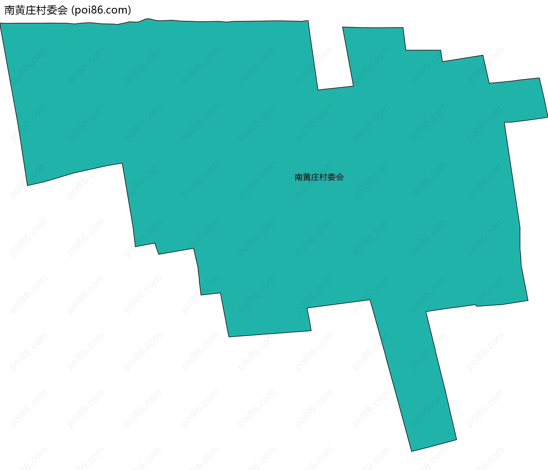 南黄庄村委会边界地图