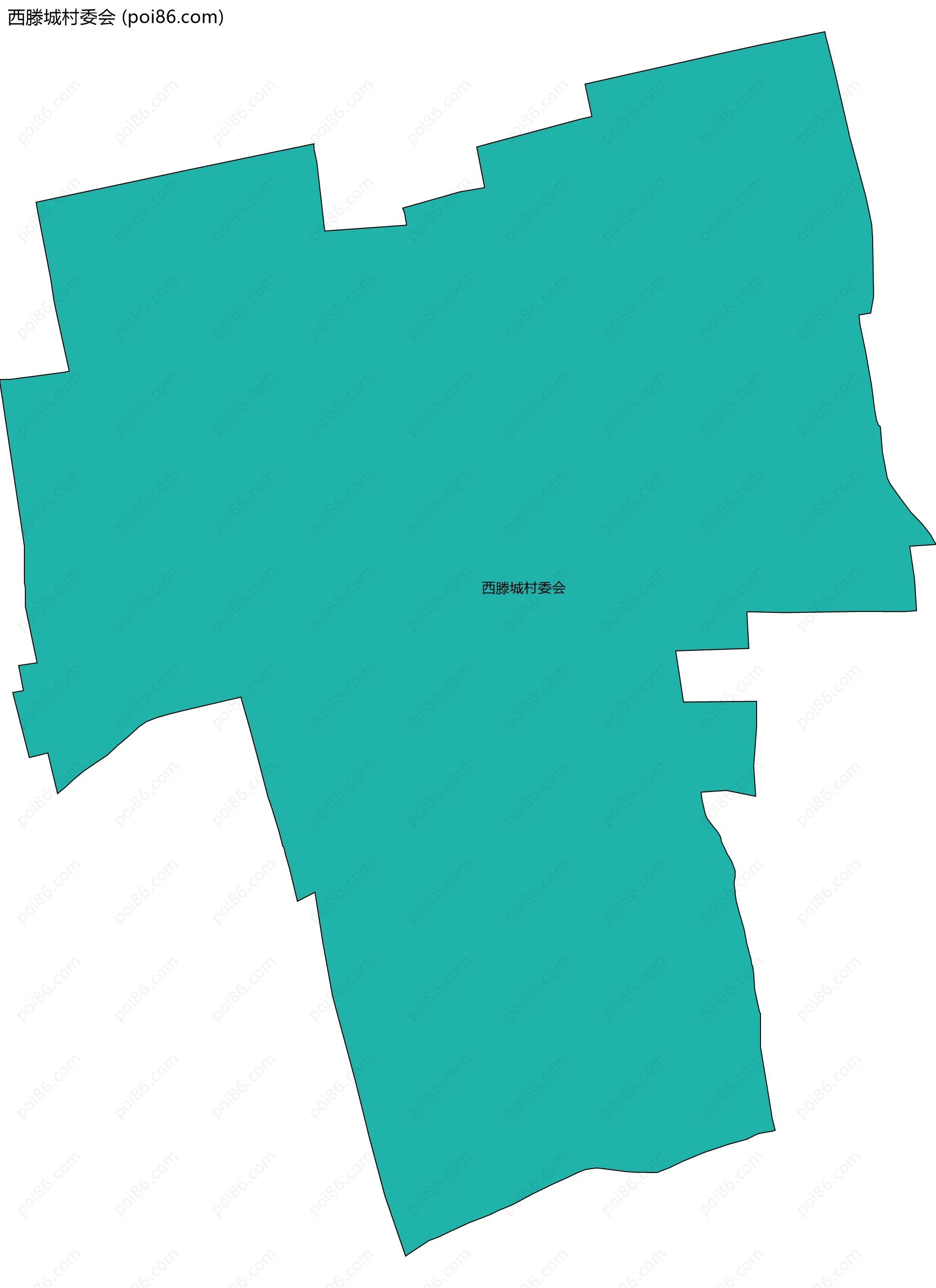 西滕城村委会边界地图