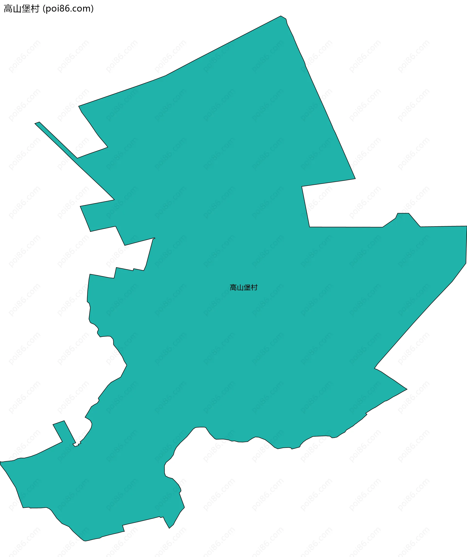 高山堡村边界地图