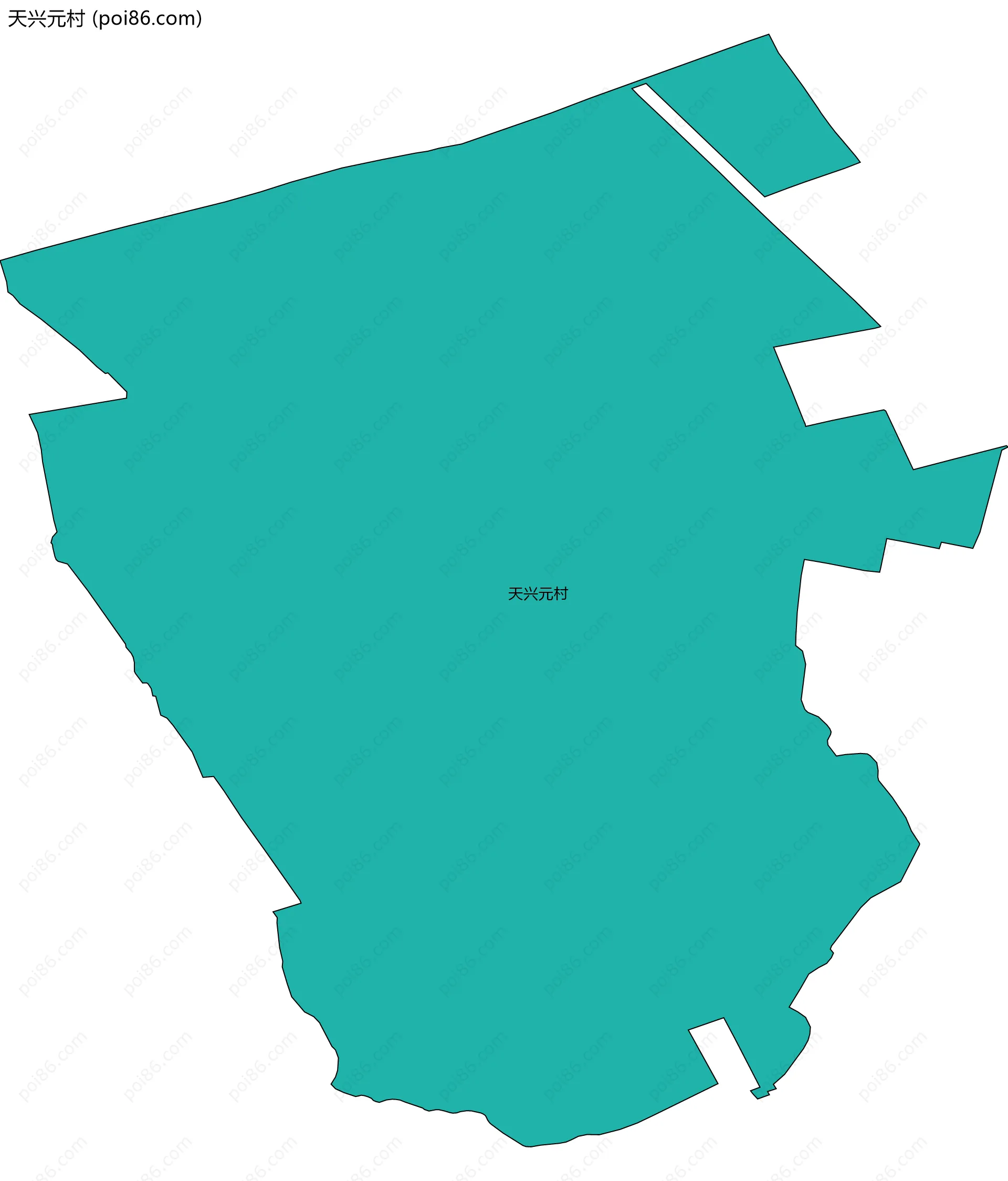 天兴元村边界地图