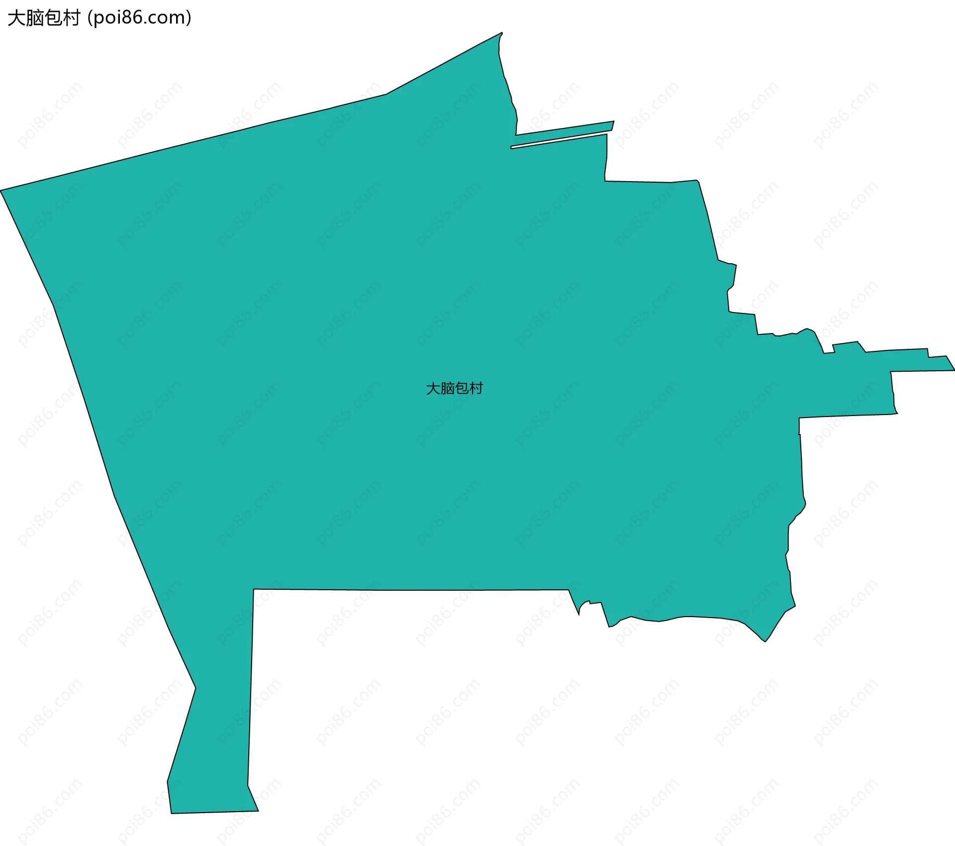 大脑包村边界地图