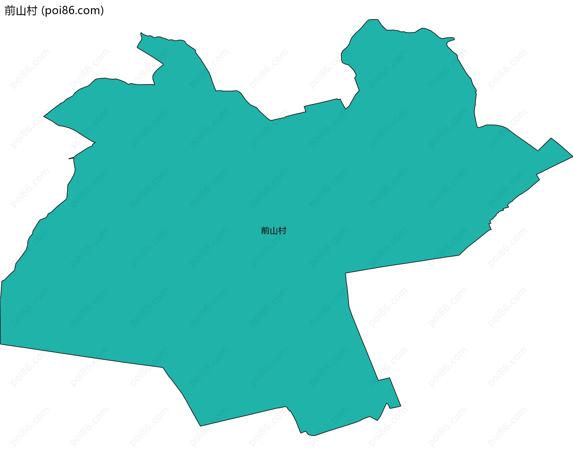前山村边界地图
