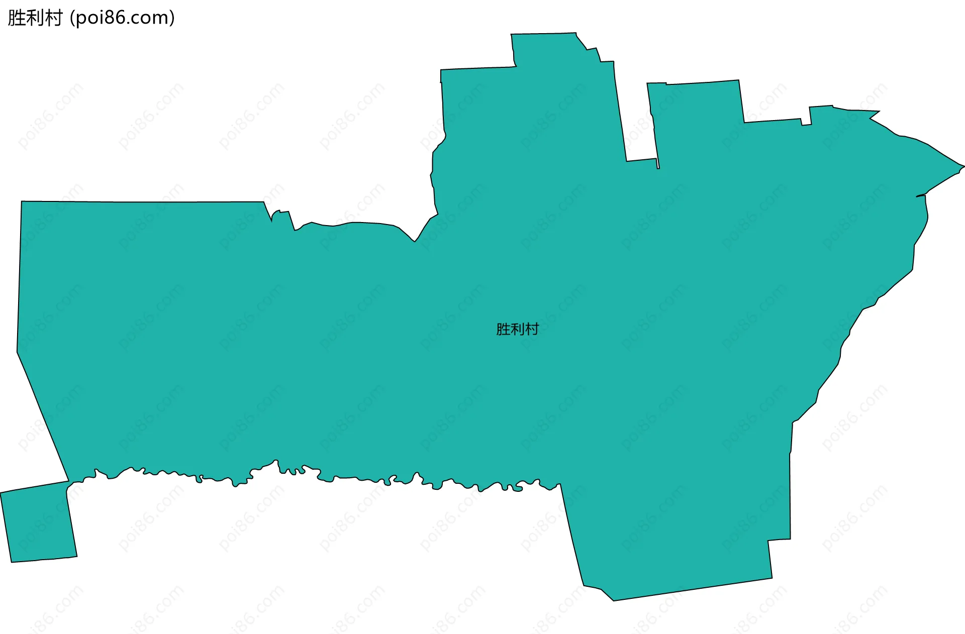 胜利村边界地图