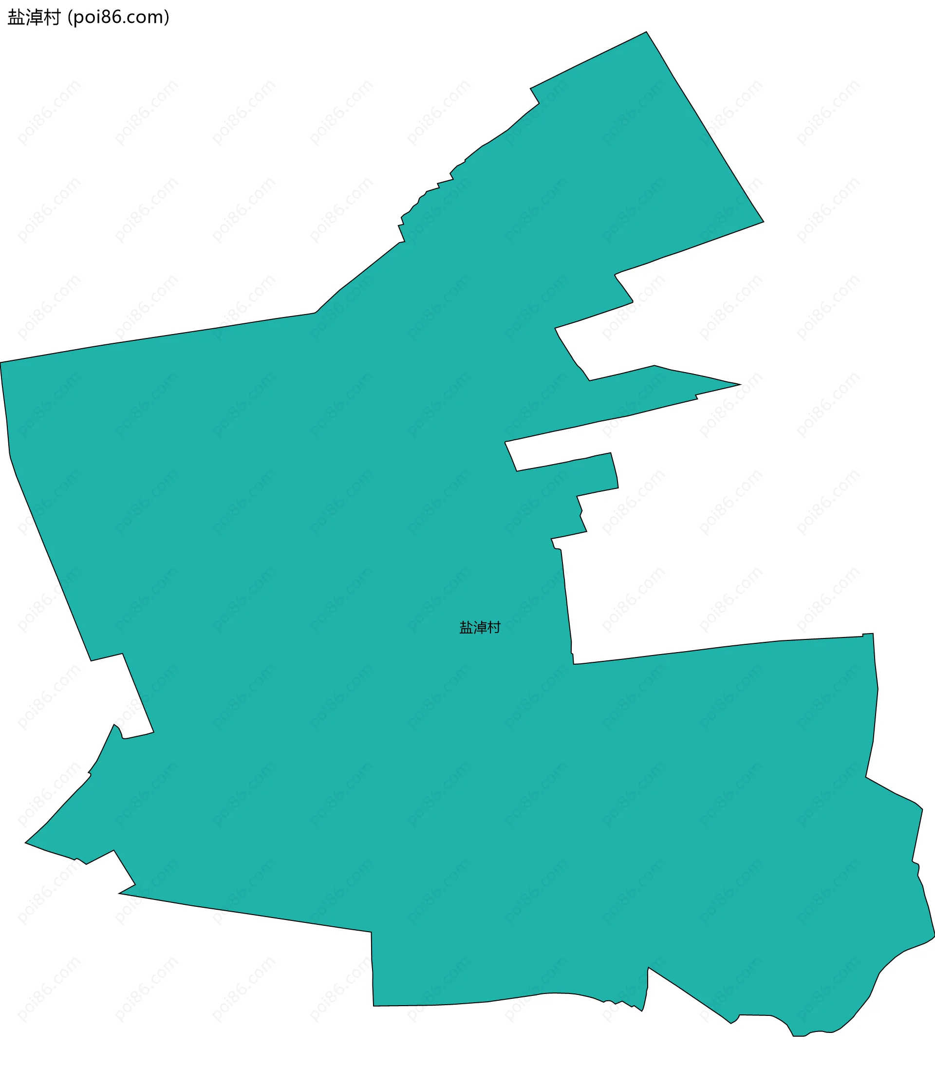 盐淖村边界地图