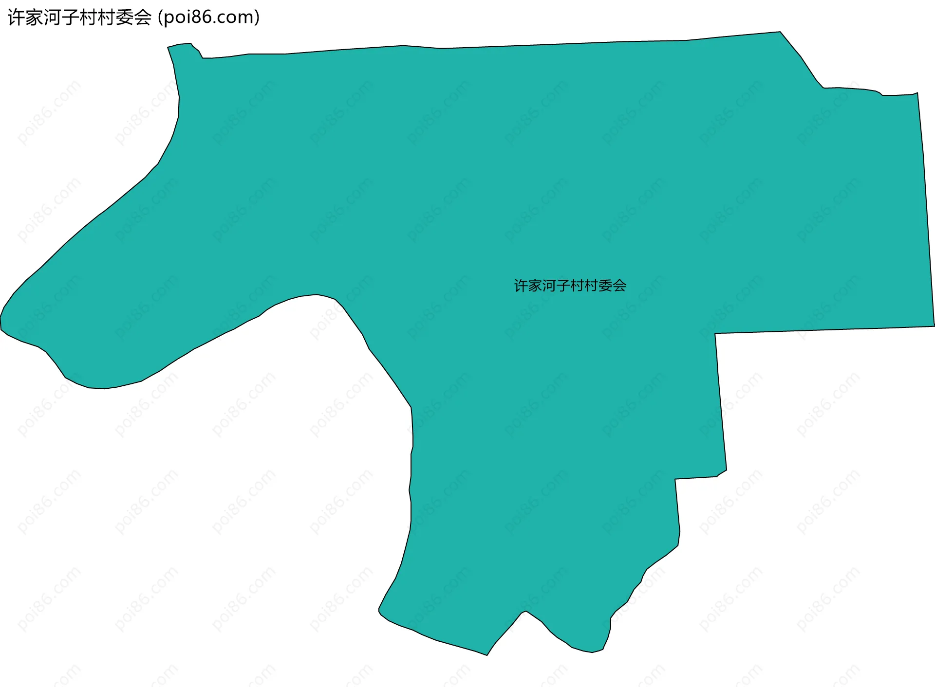 许家河子村村委会边界地图