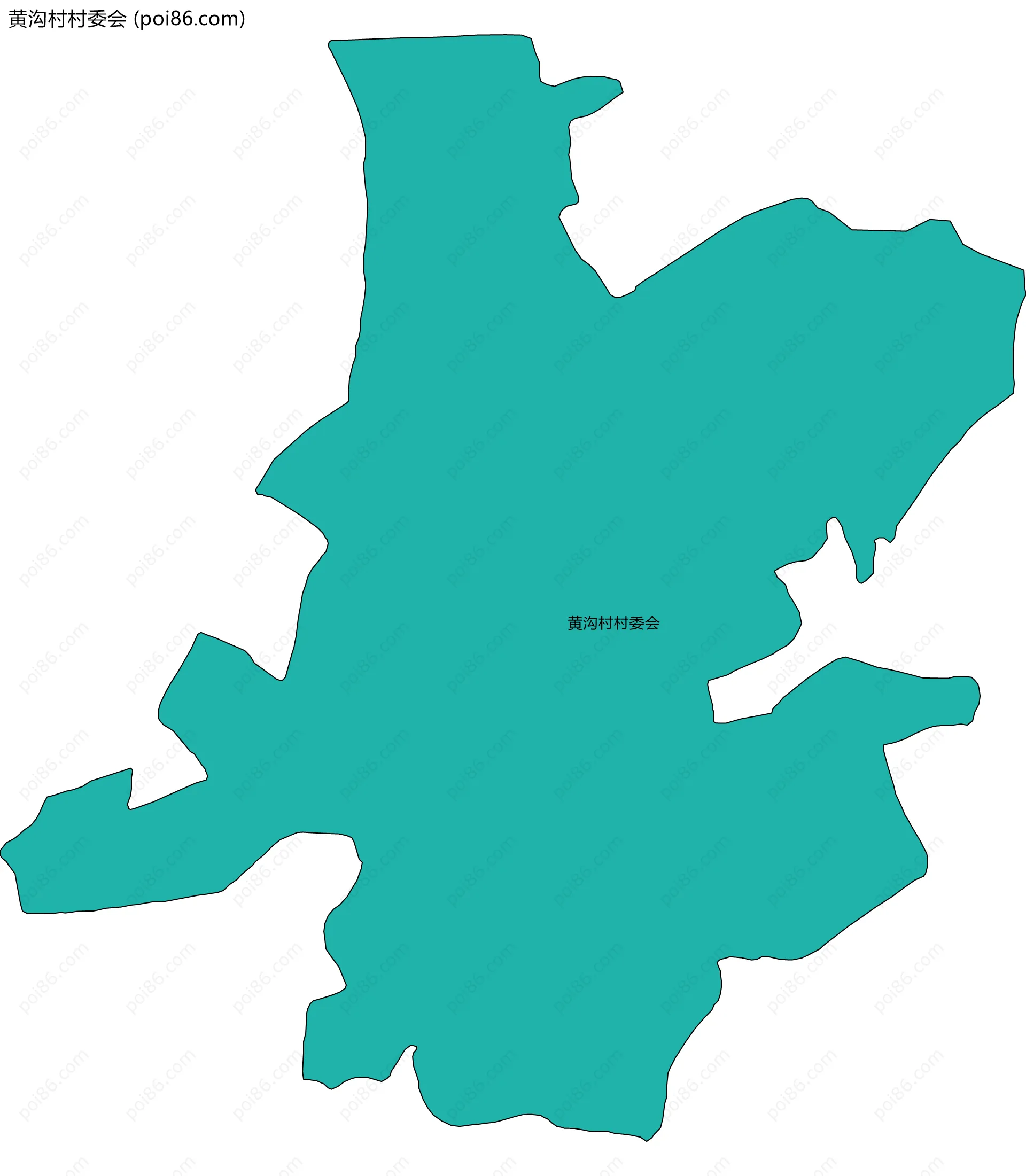 黄沟村村委会边界地图