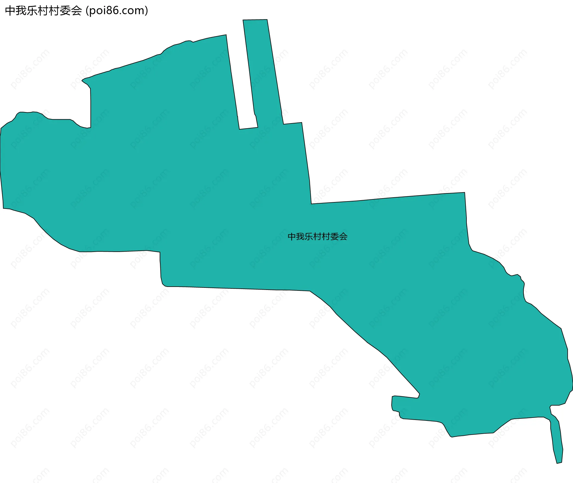 中我乐村村委会边界地图