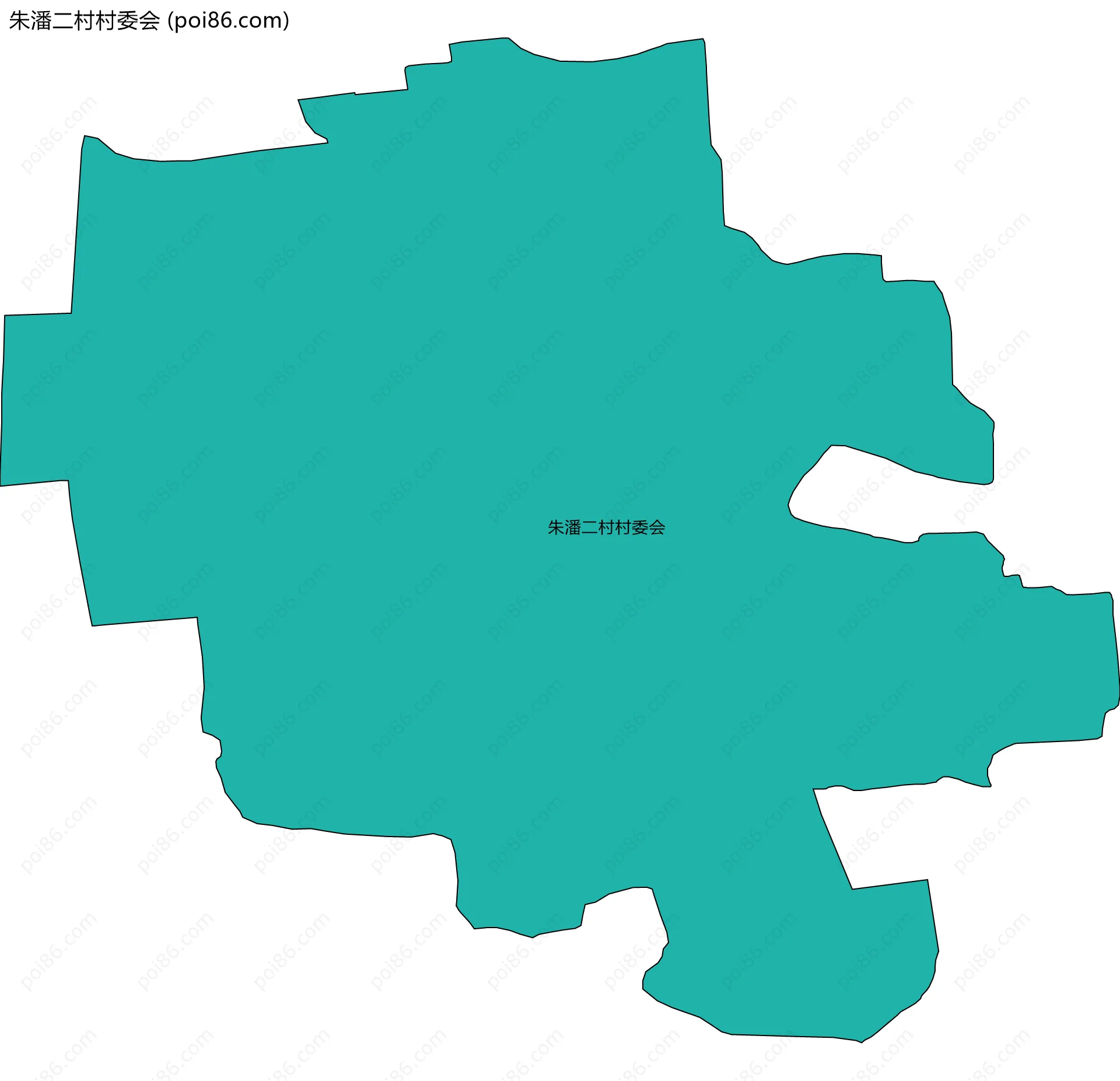 朱潘二村村委会边界地图