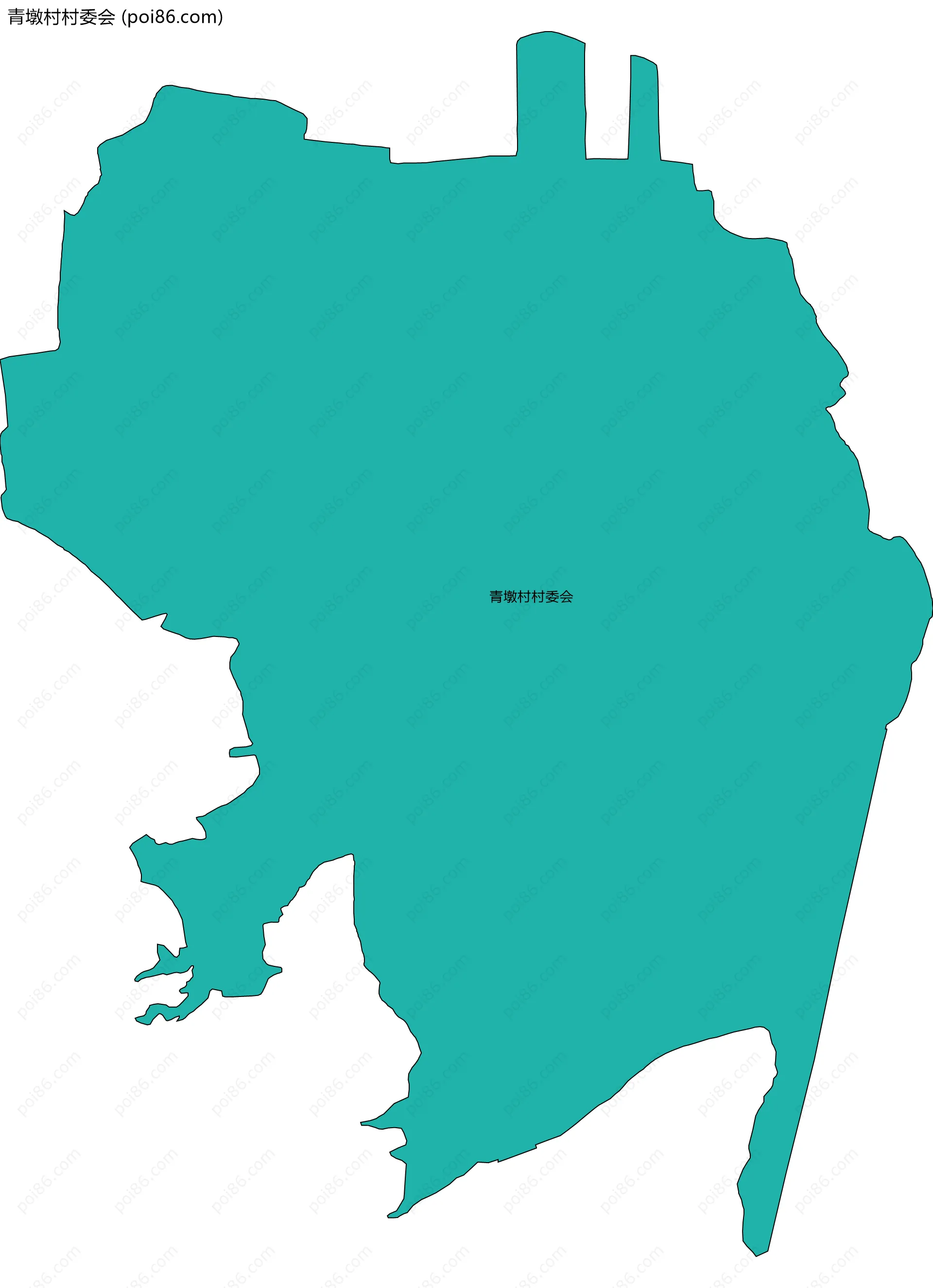 青墩村村委会边界地图