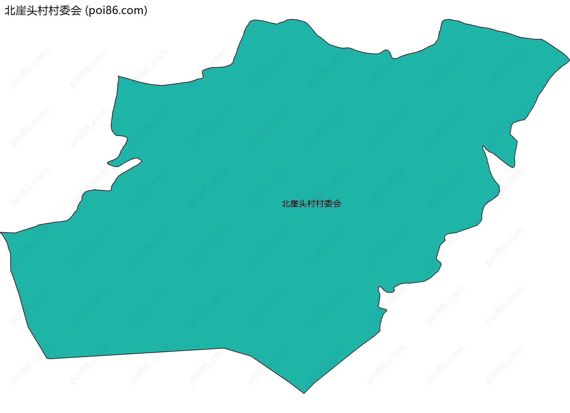 北崖头村村委会边界地图