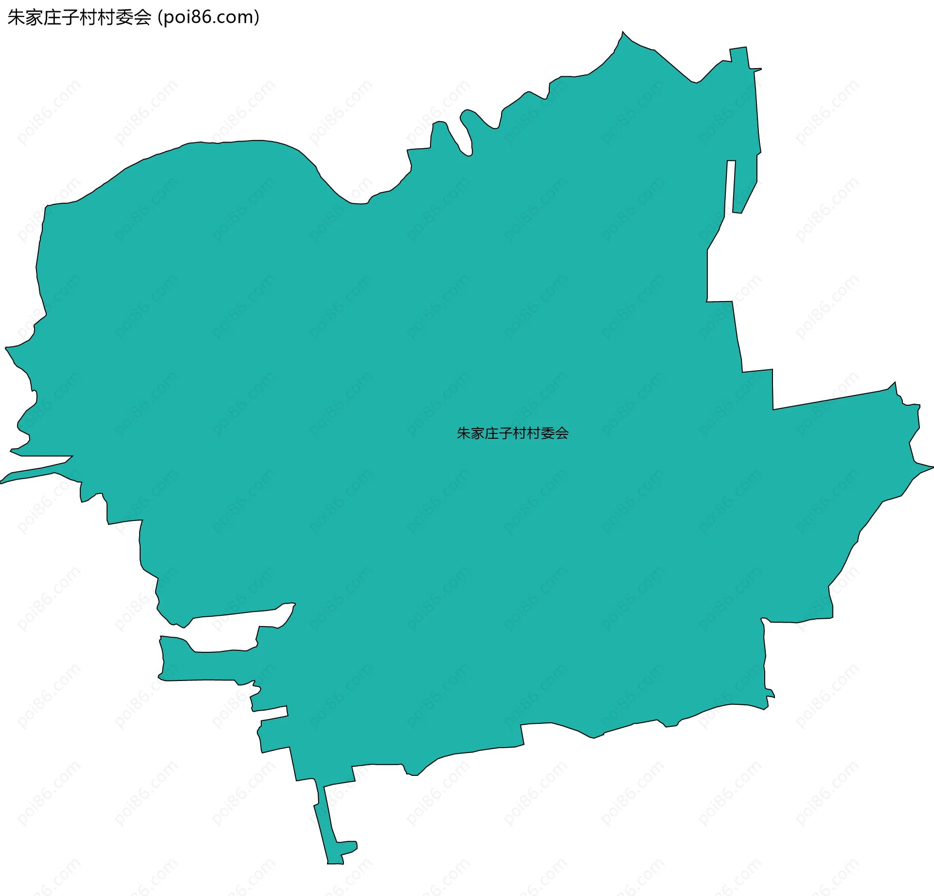 朱家庄子村村委会边界地图