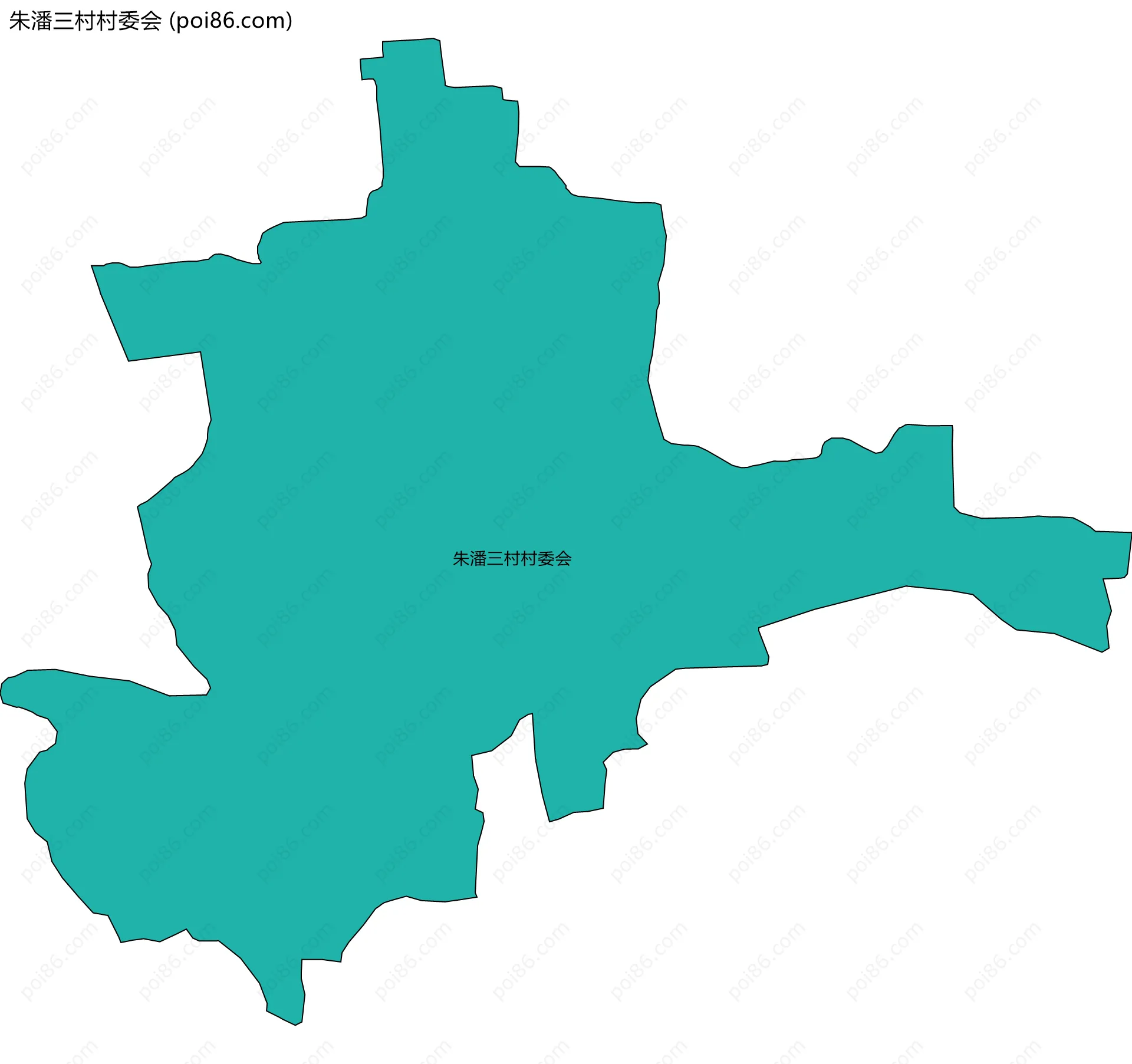 朱潘三村村委会边界地图