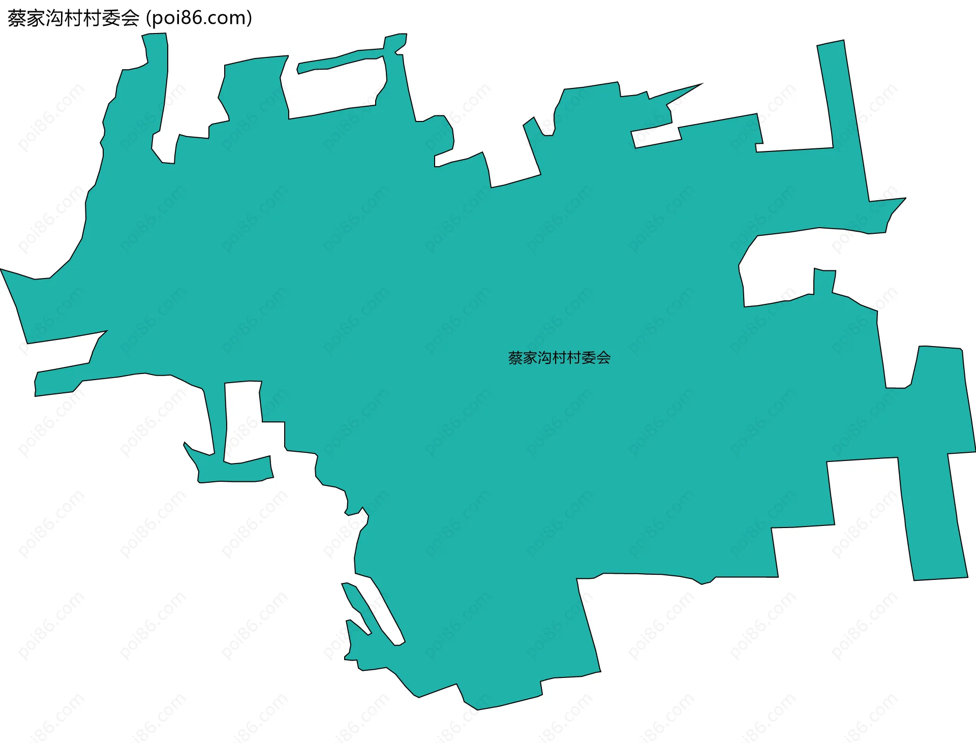 蔡家沟村村委会边界地图