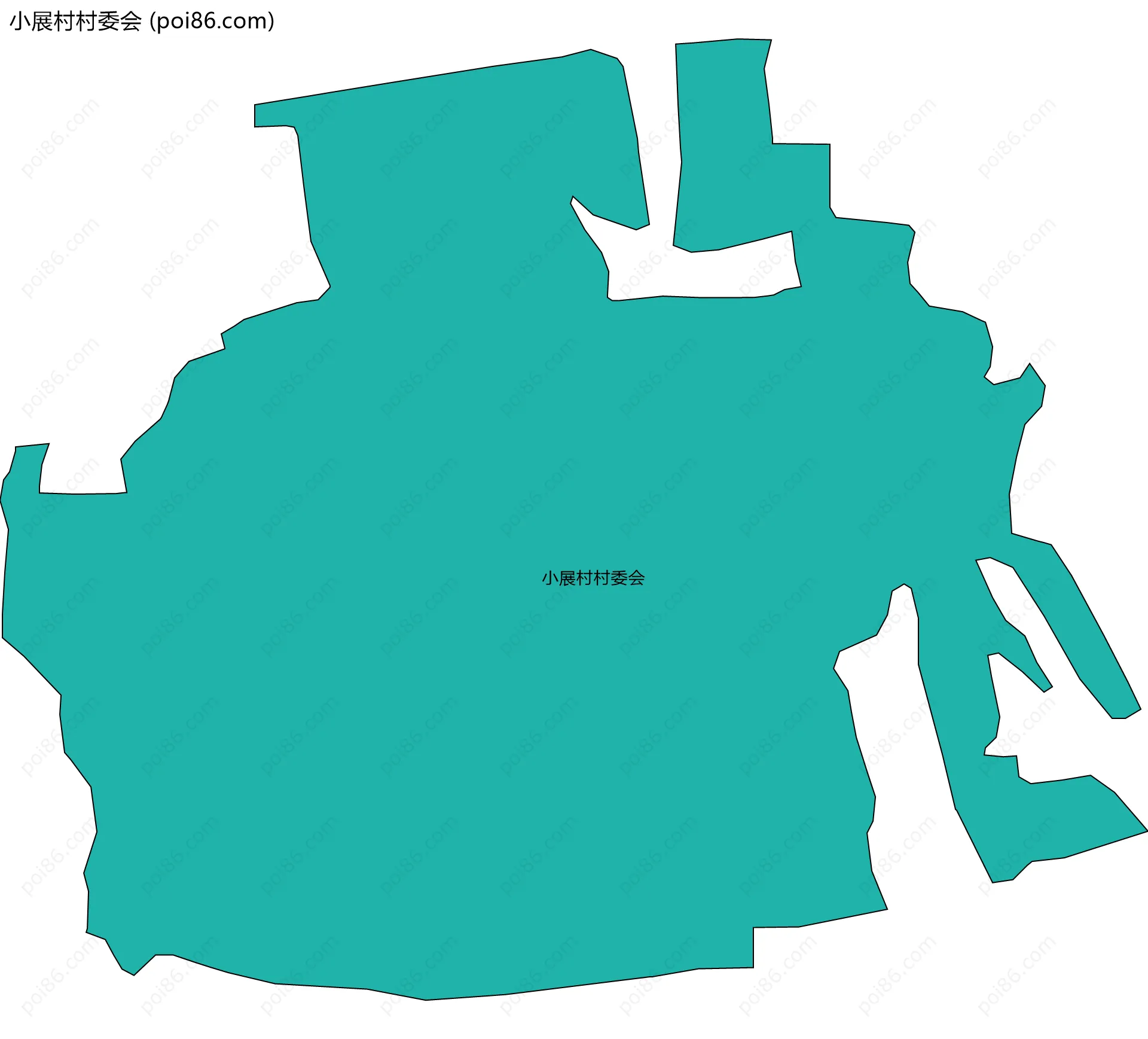 小展村村委会边界地图