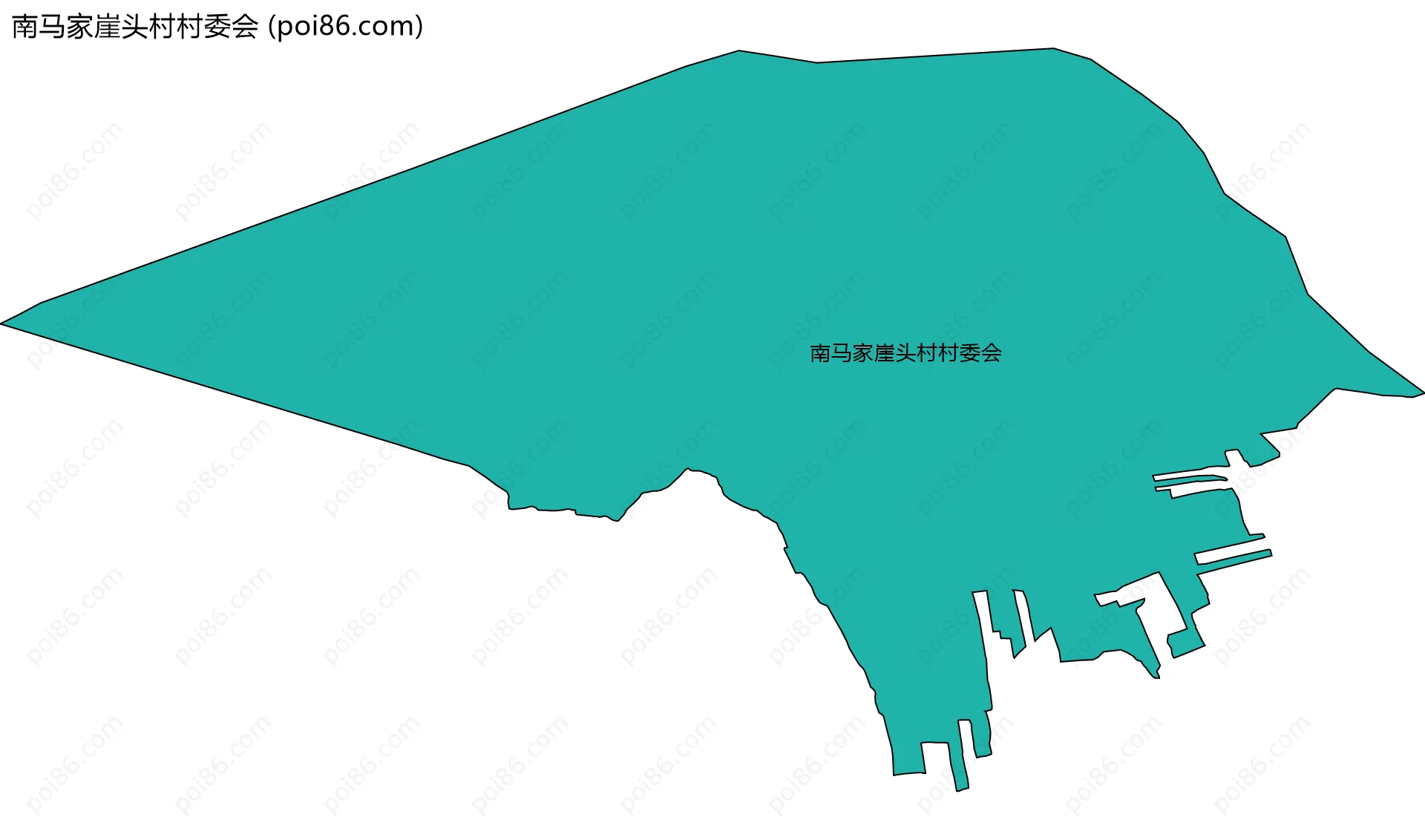 南马家崖头村村委会边界地图