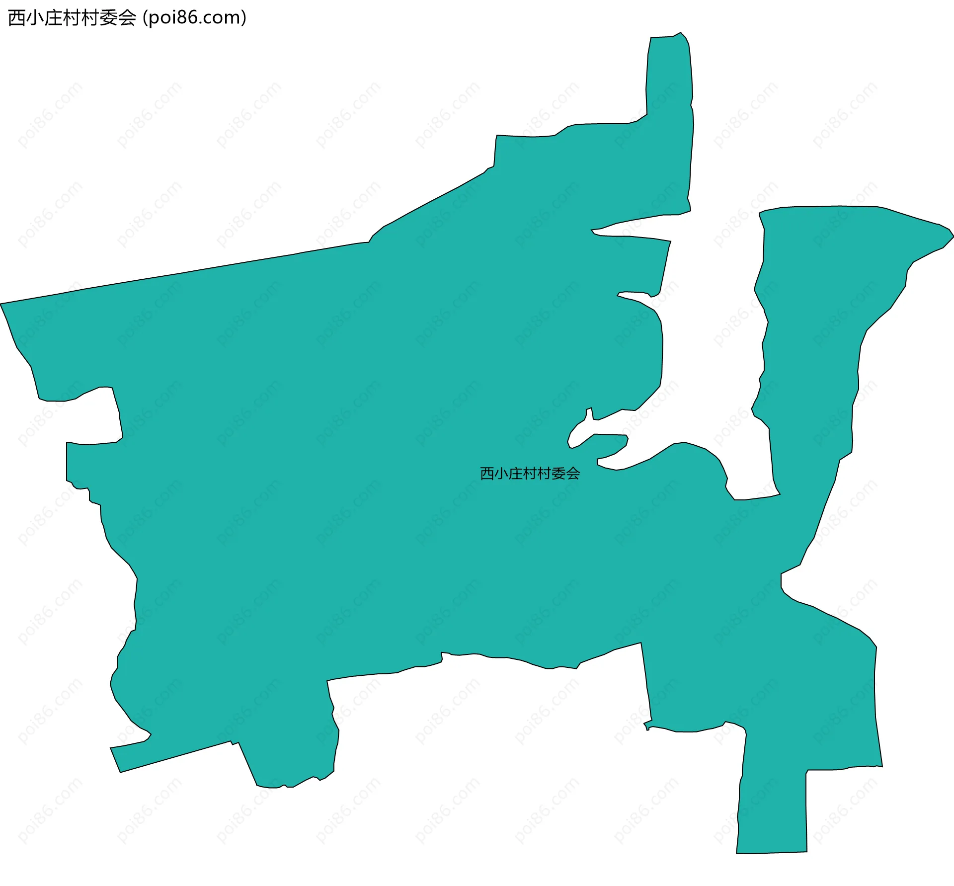 西小庄村村委会边界地图