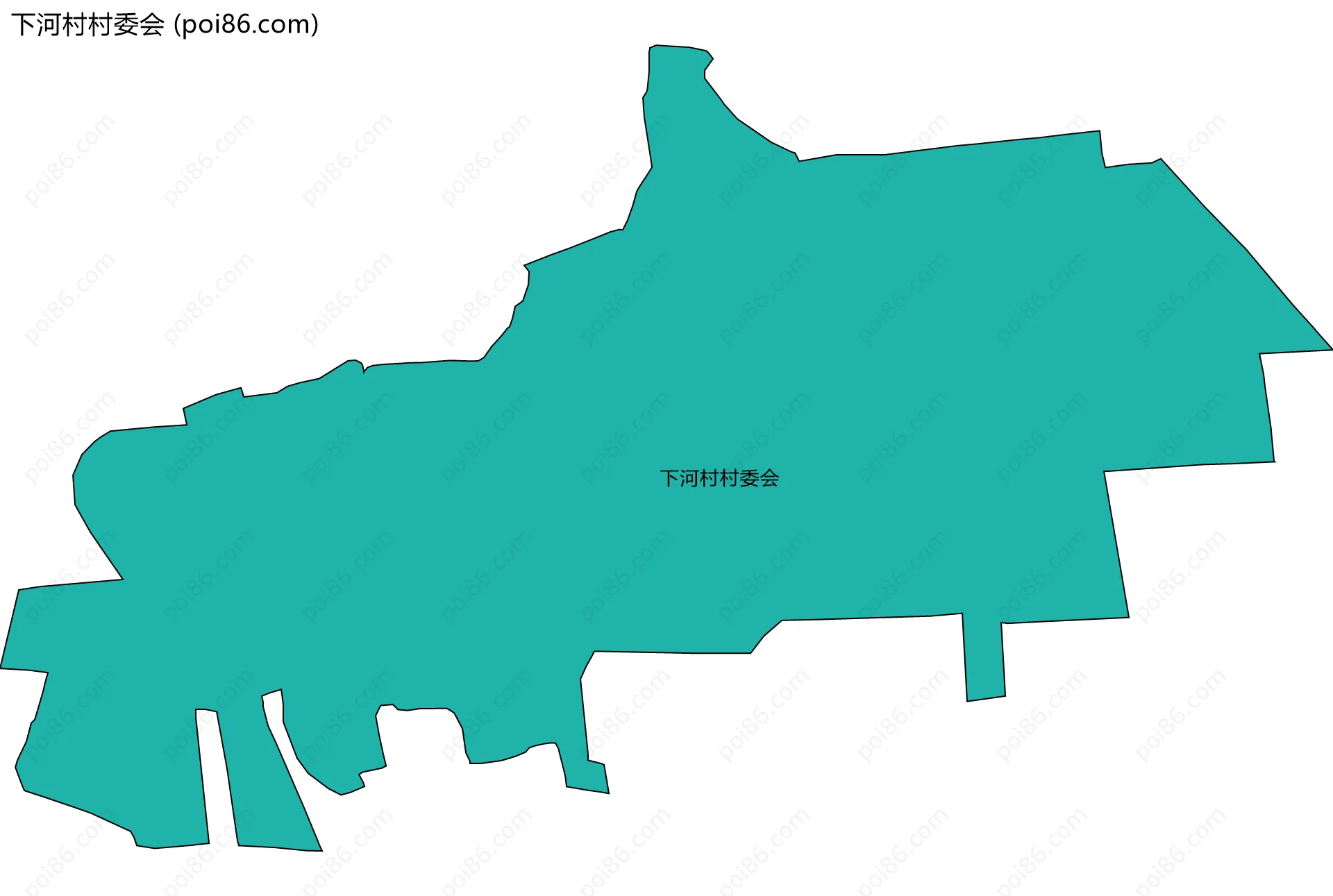 下河村村委会边界地图