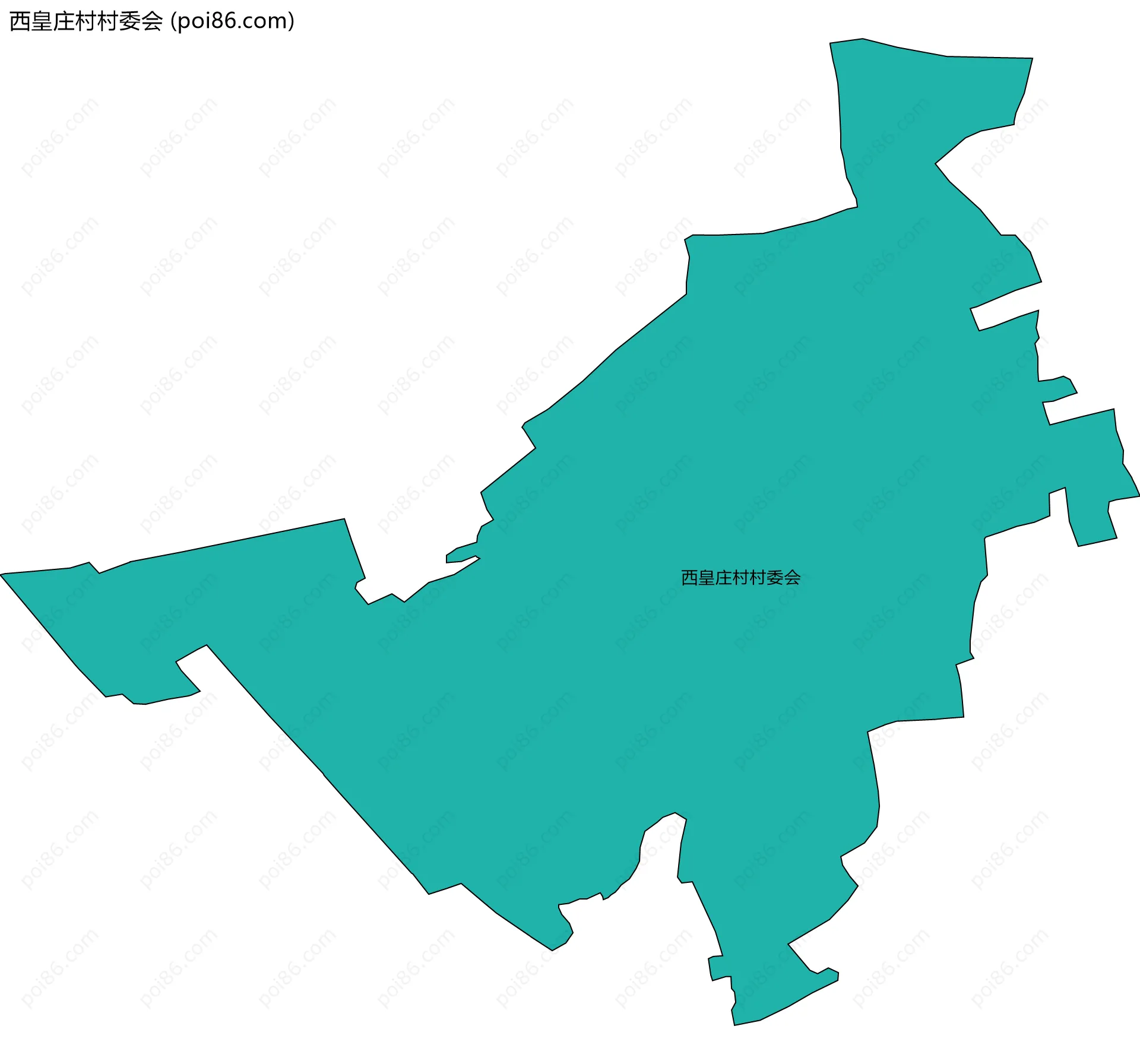 西皇庄村村委会边界地图