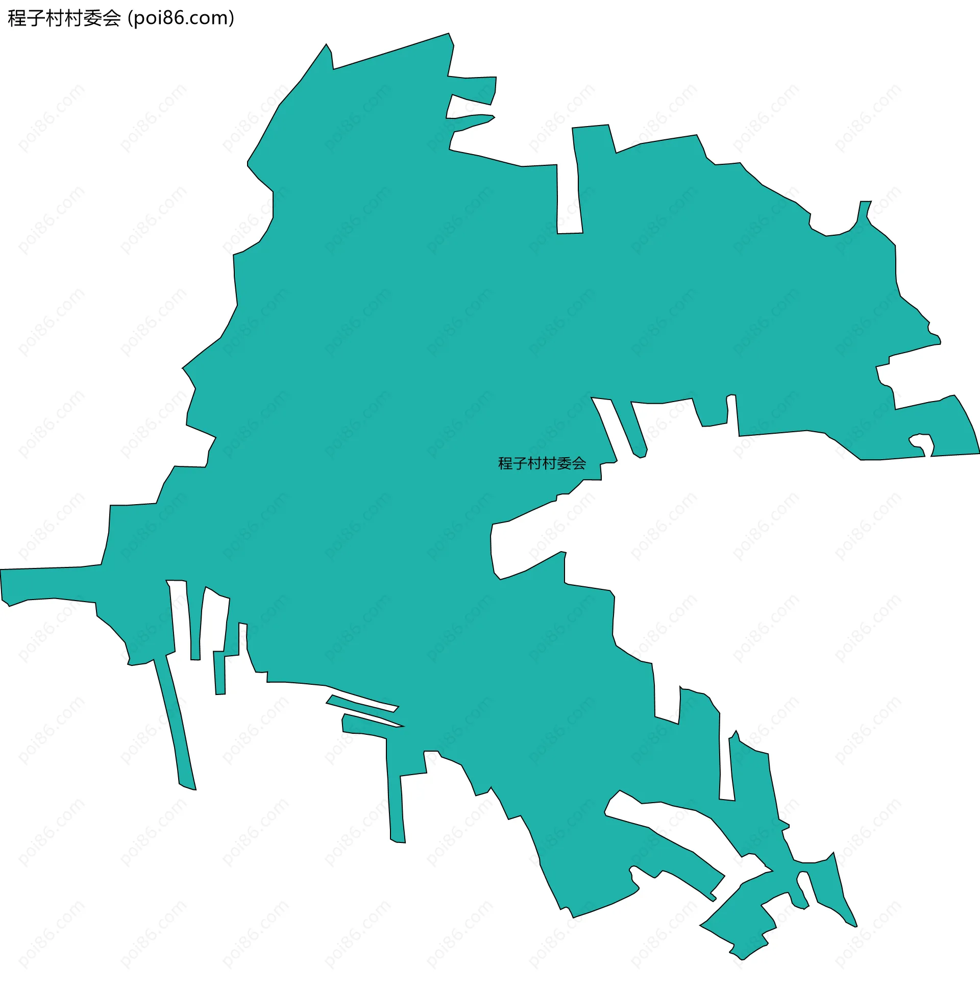 程子村村委会边界地图