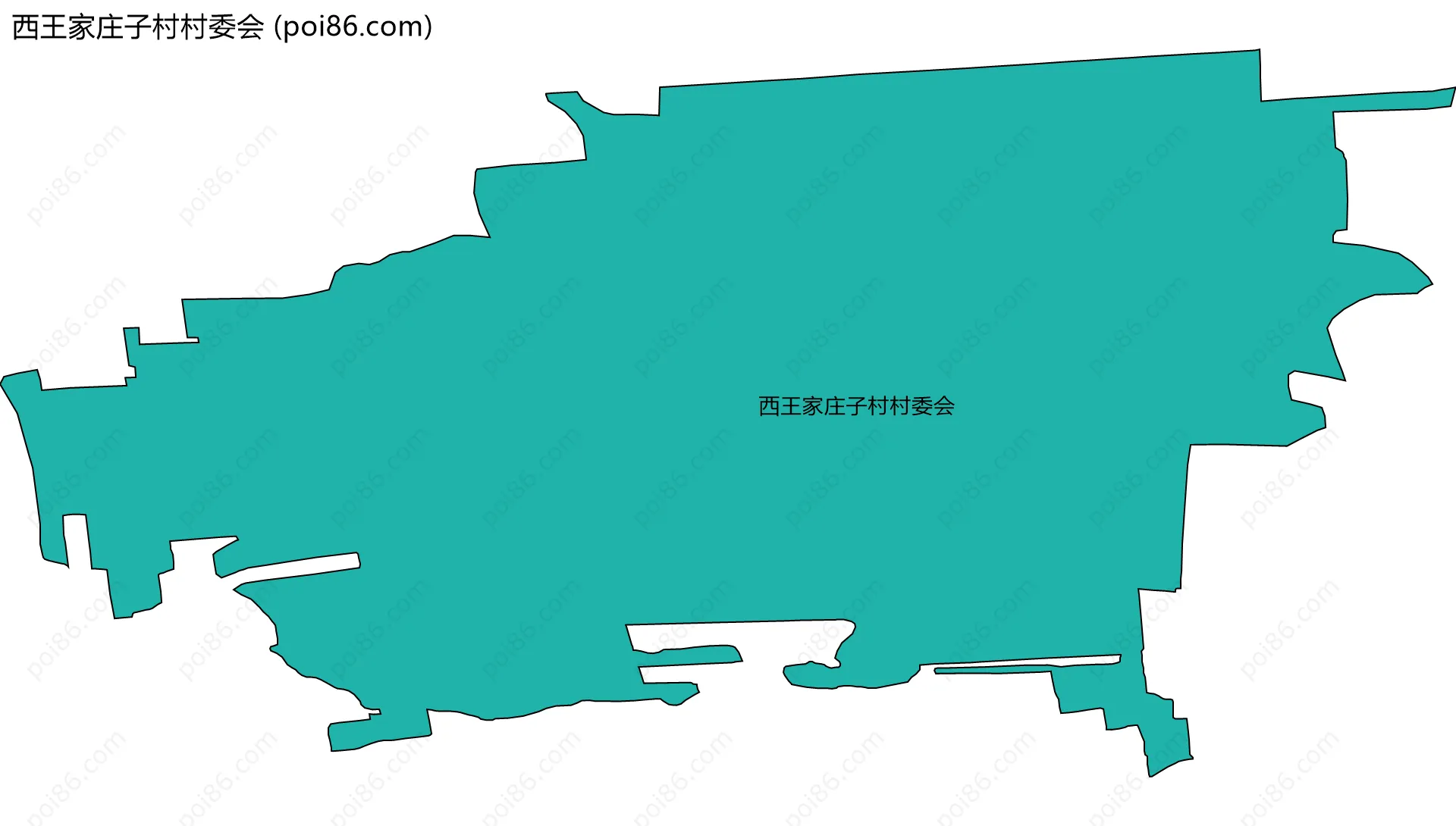 西王家庄子村村委会边界地图