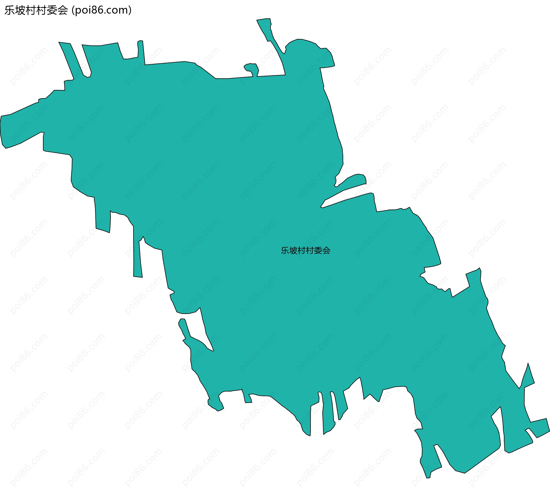 乐坡村村委会边界地图