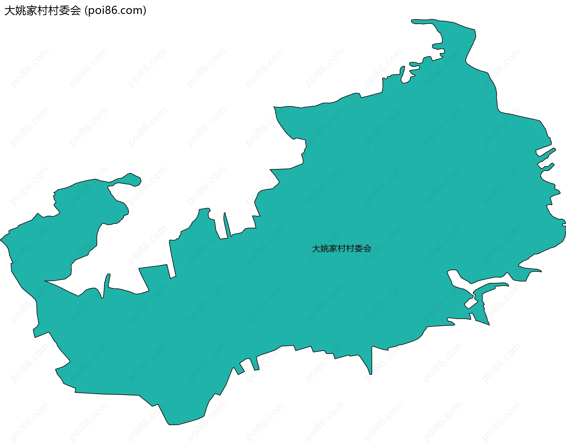 大姚家村村委会边界地图