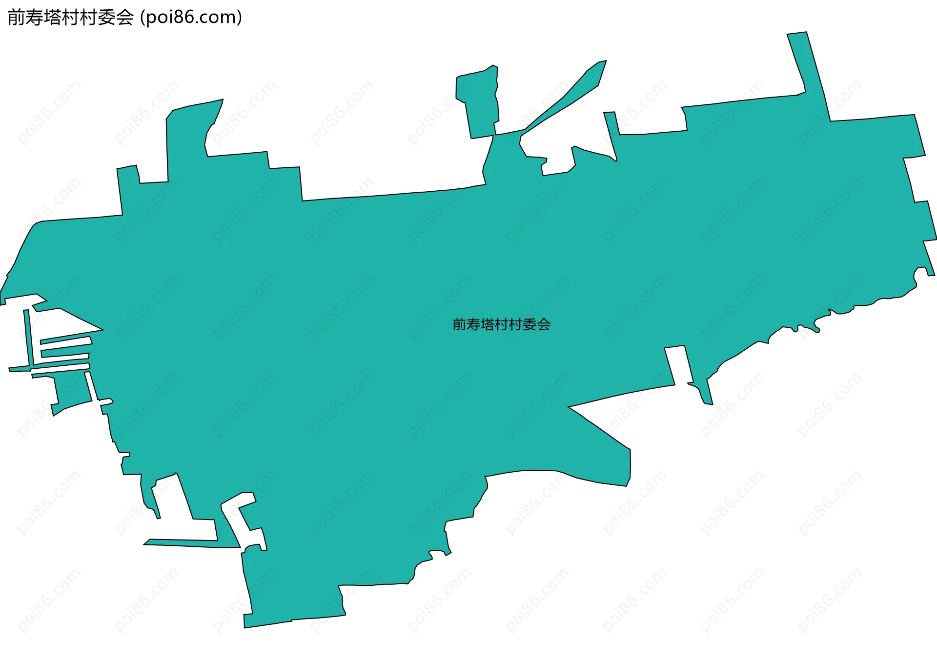 前寿塔村村委会边界地图