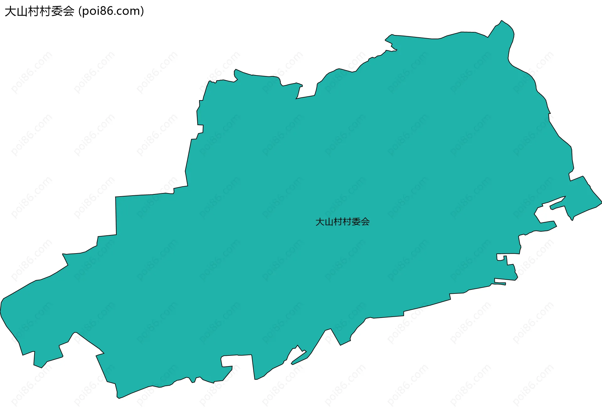 大山村村委会边界地图