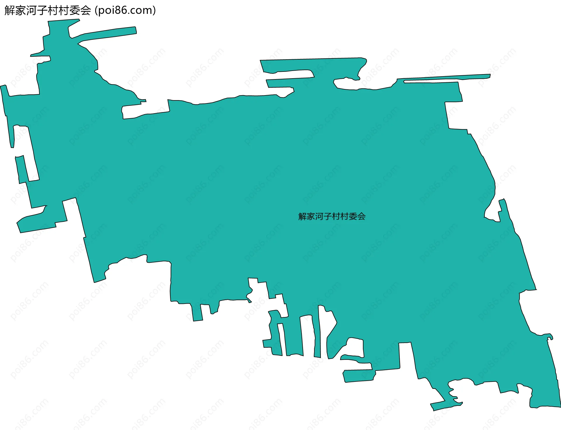 解家河子村村委会边界地图
