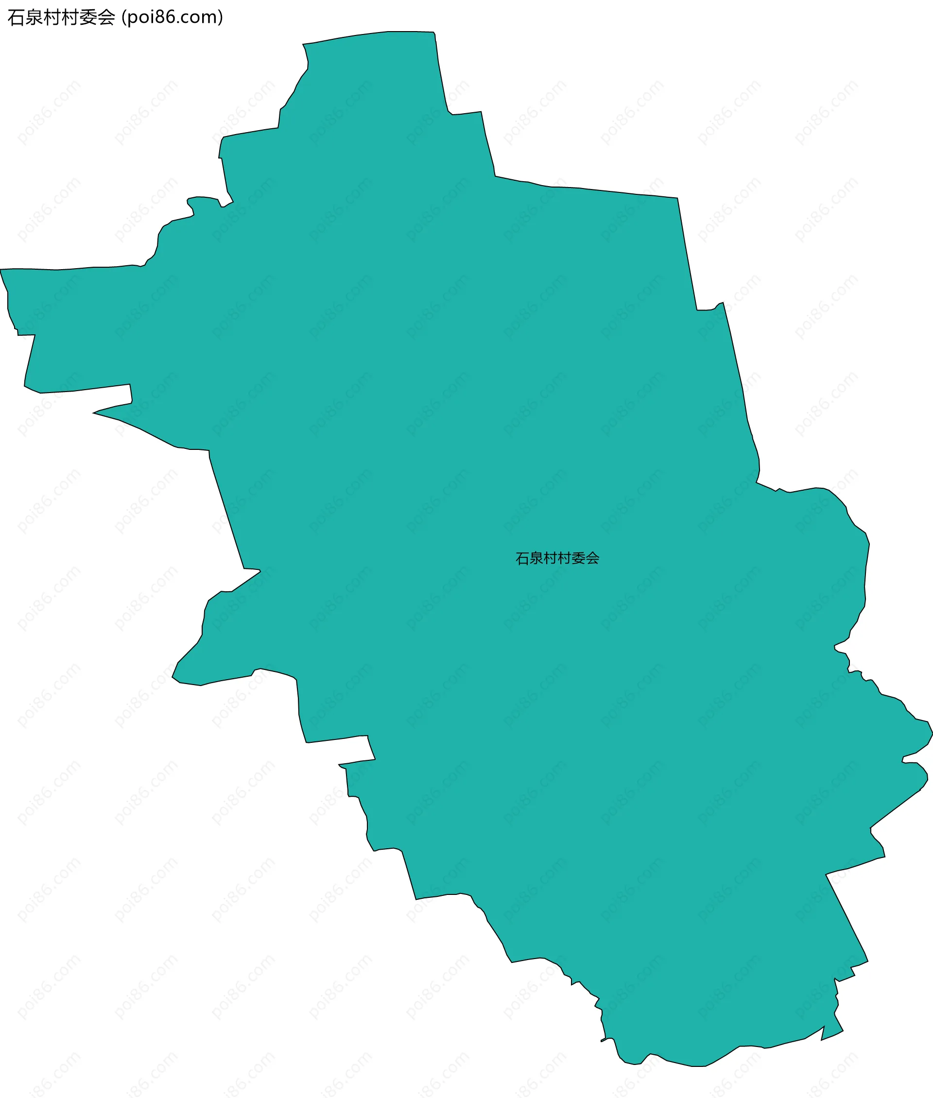 石泉村村委会边界地图