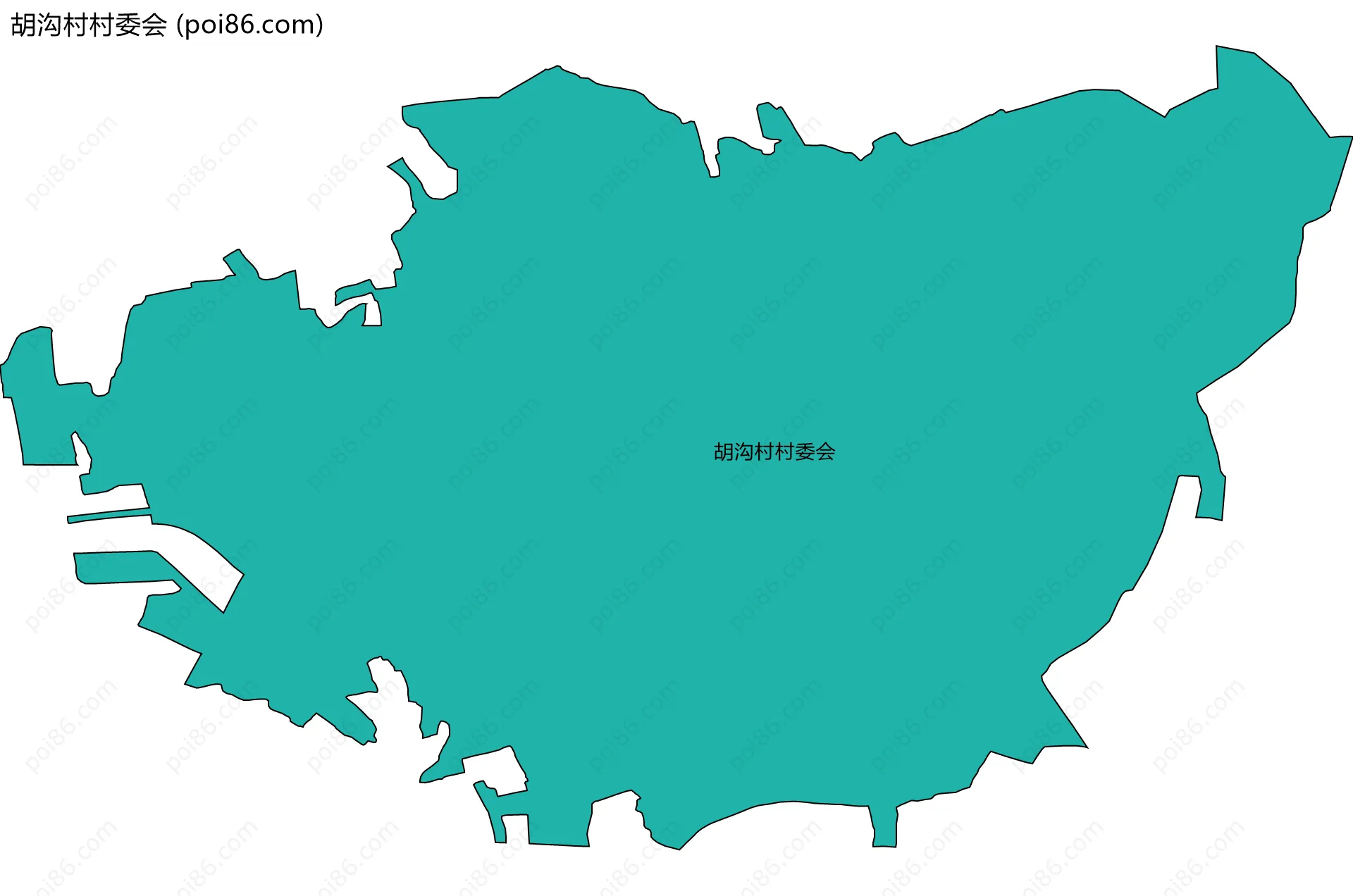 胡沟村村委会边界地图