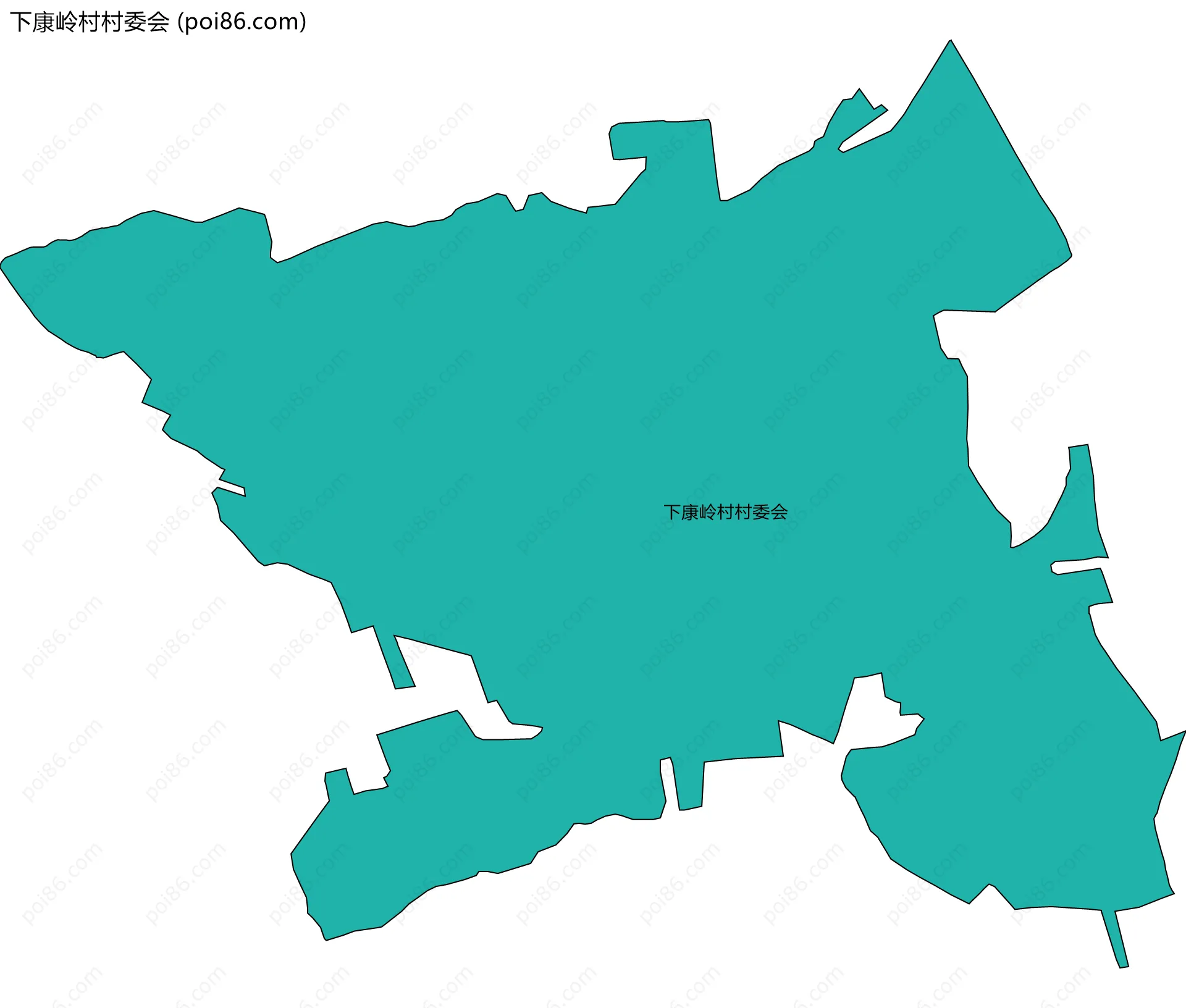 下康岭村村委会边界地图