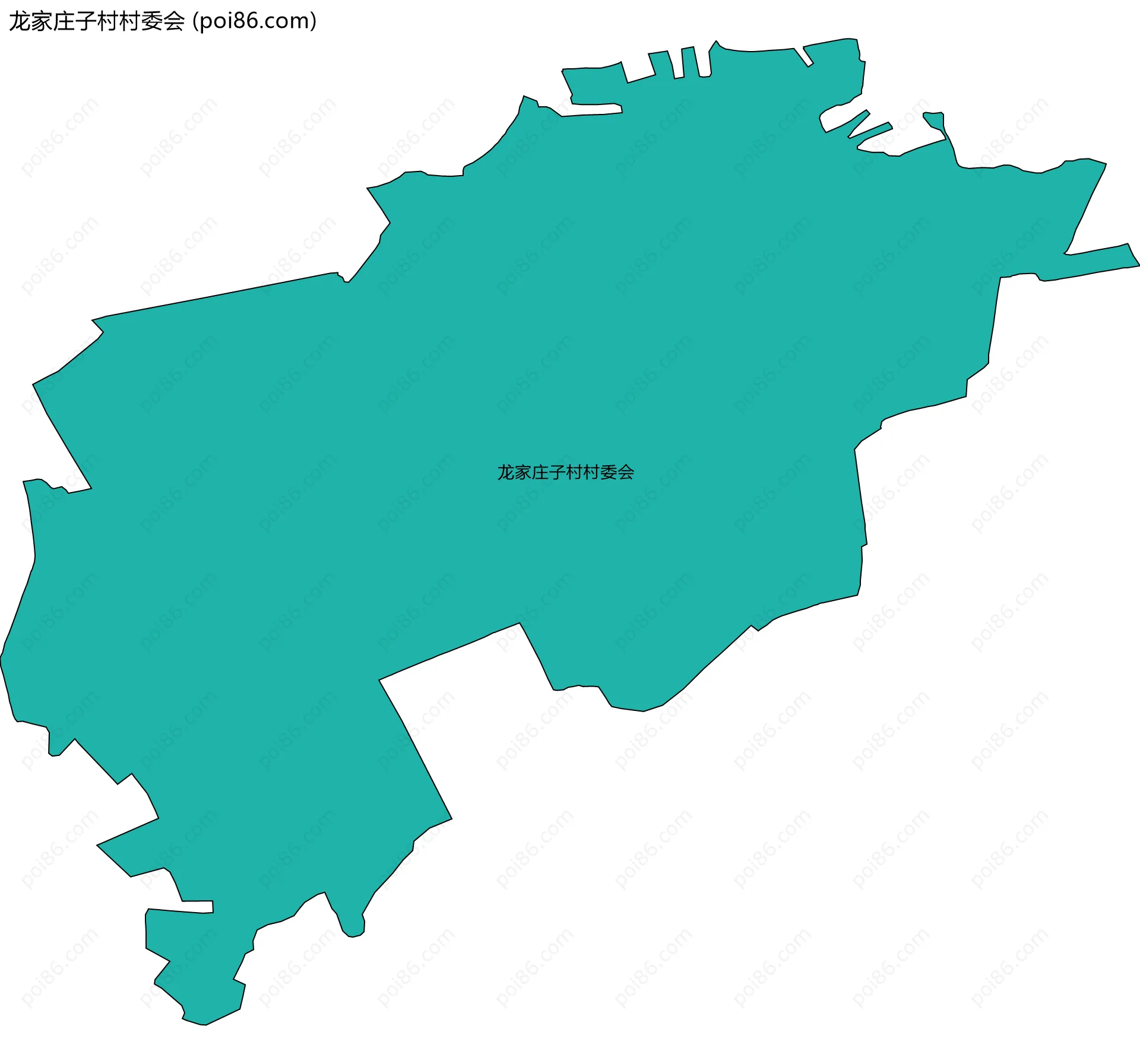 龙家庄子村村委会边界地图