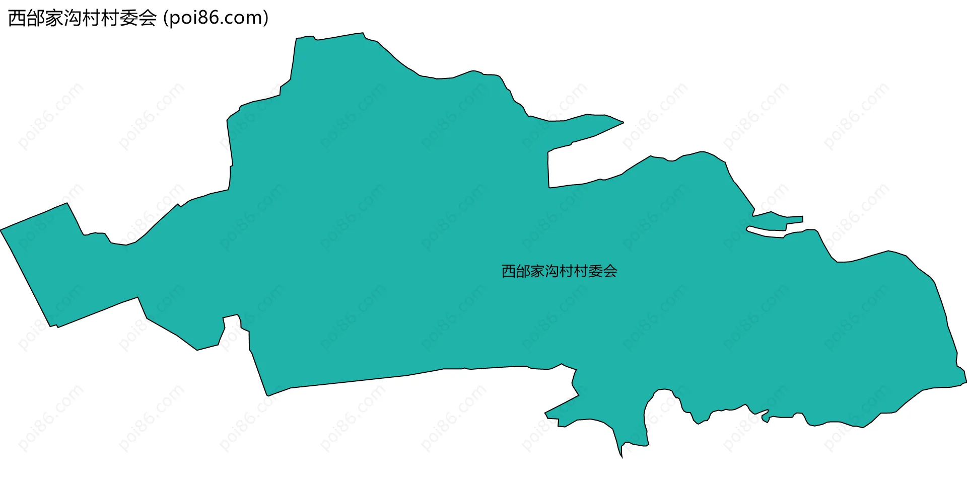 西邰家沟村村委会边界地图