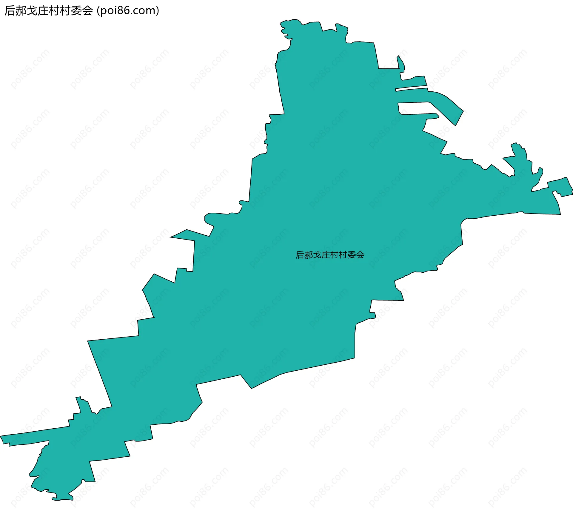 后郝戈庄村村委会边界地图