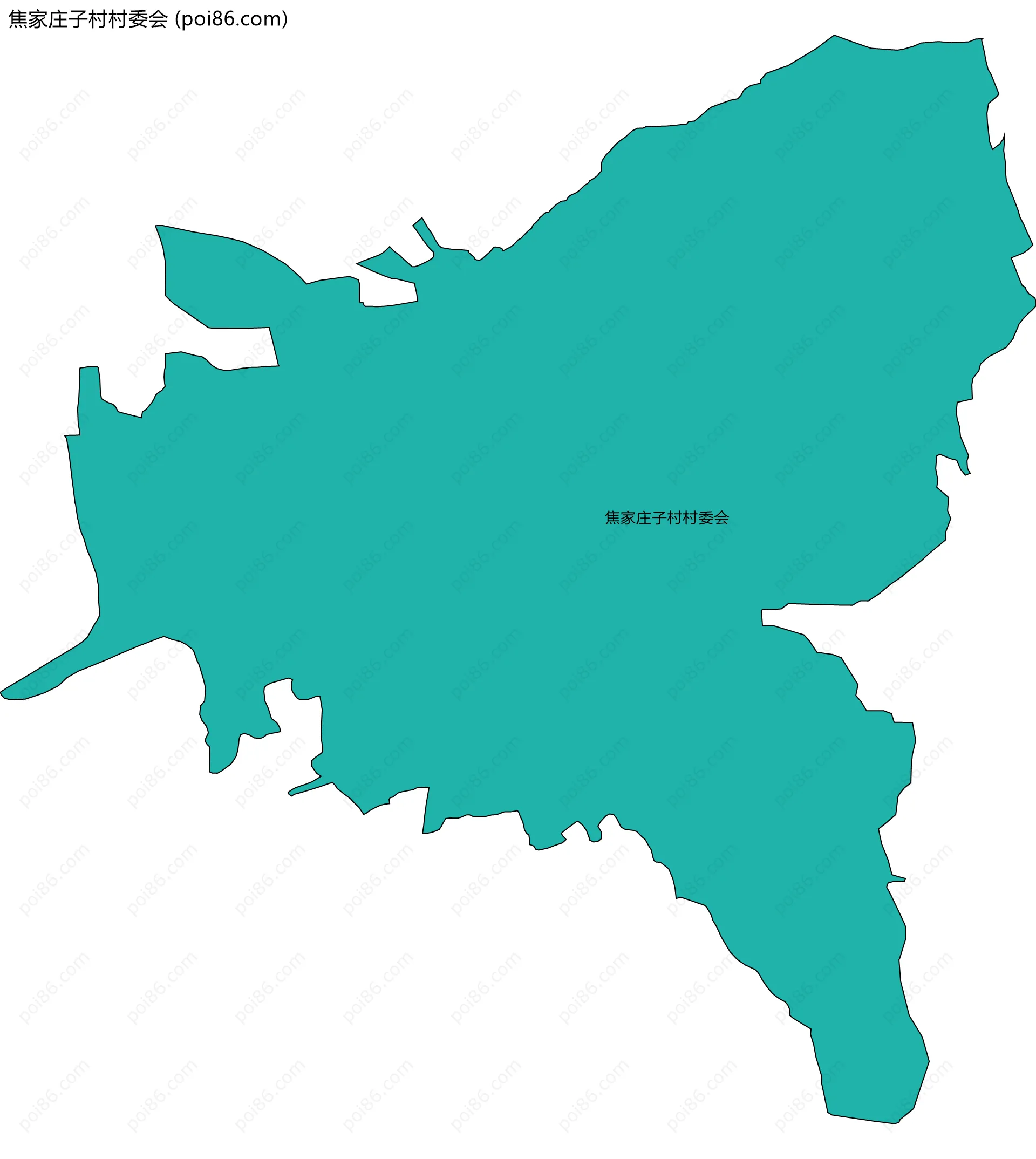 焦家庄子村村委会边界地图