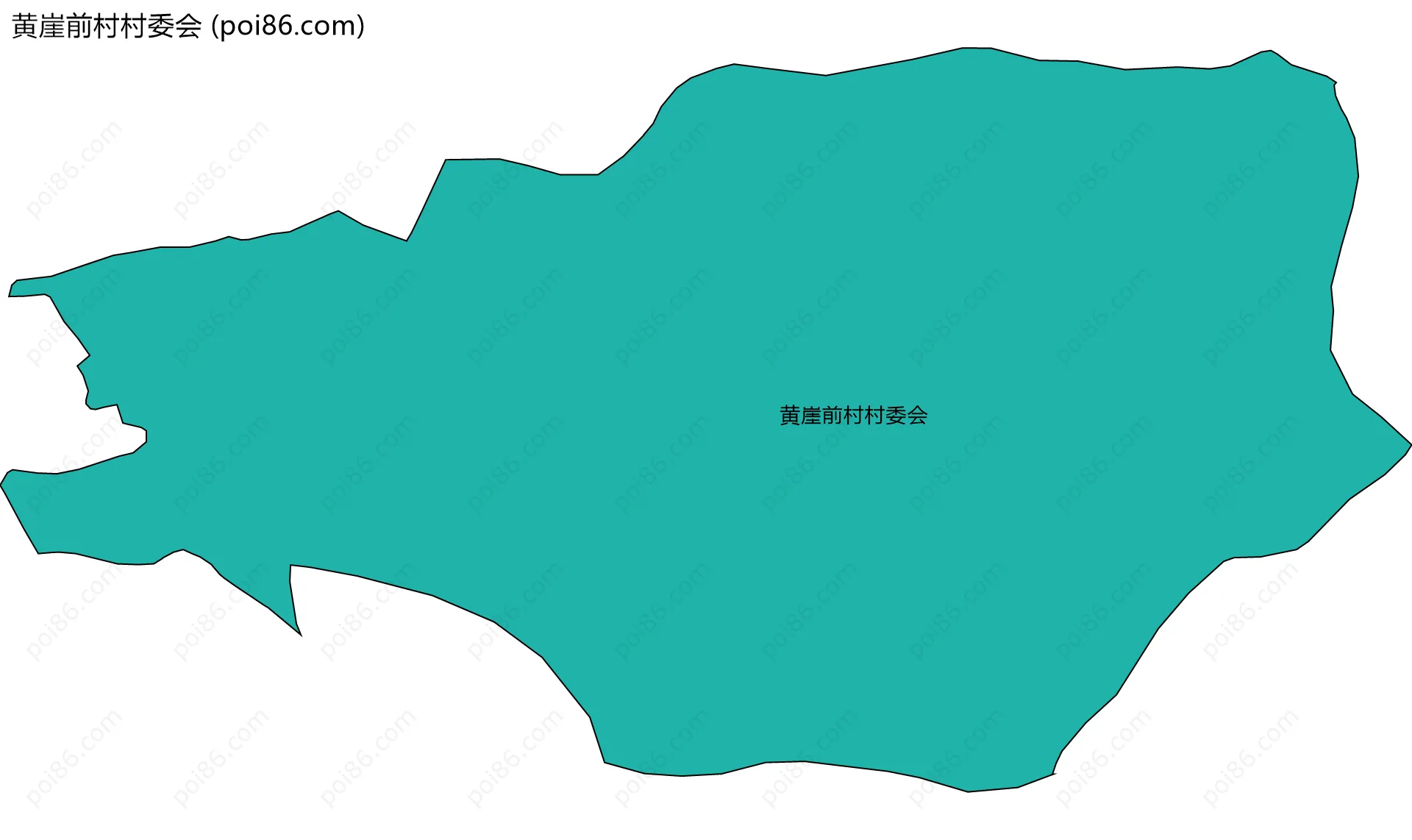 黄崖前村村委会边界地图