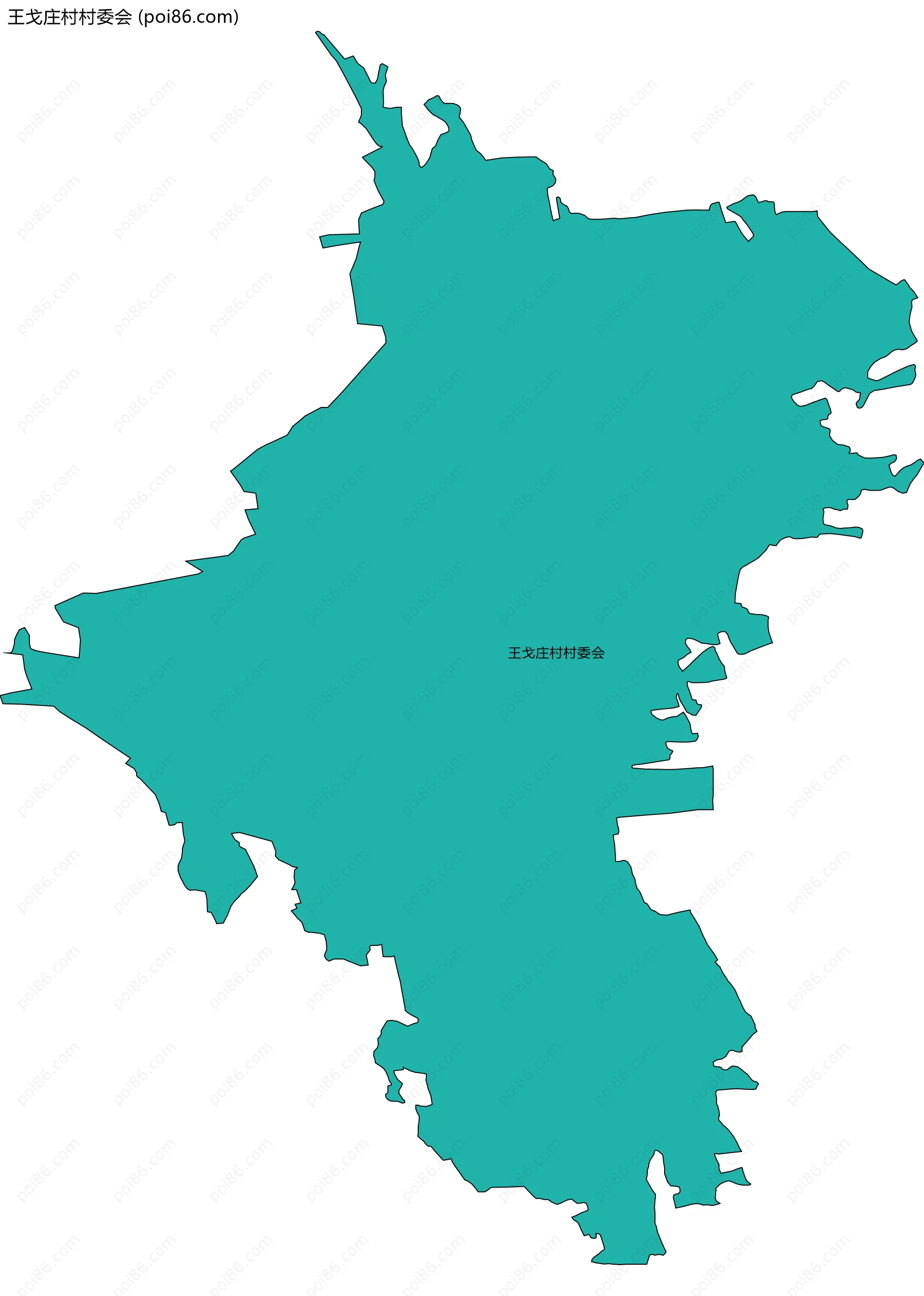 王戈庄村村委会边界地图