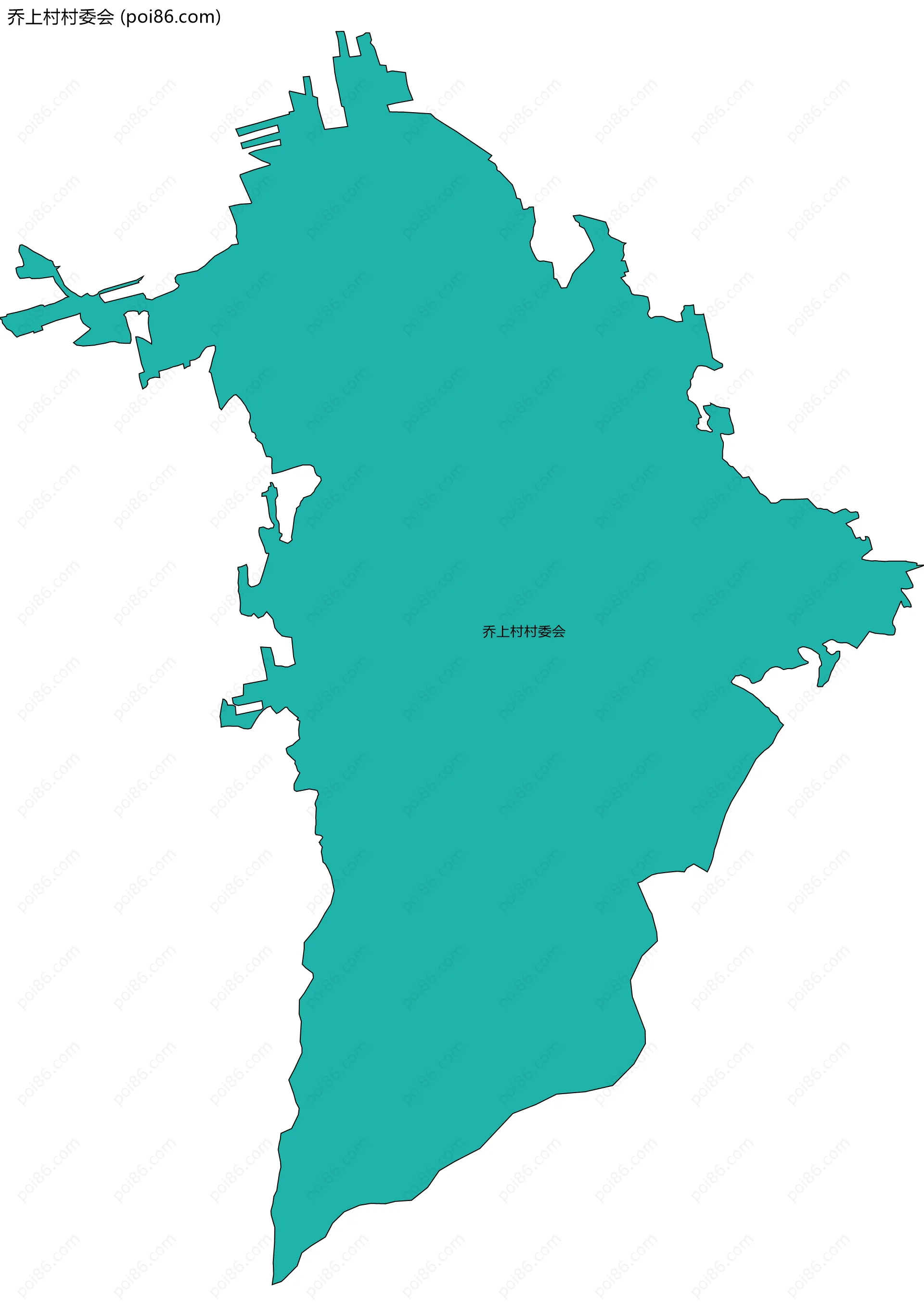 乔上村村委会边界地图