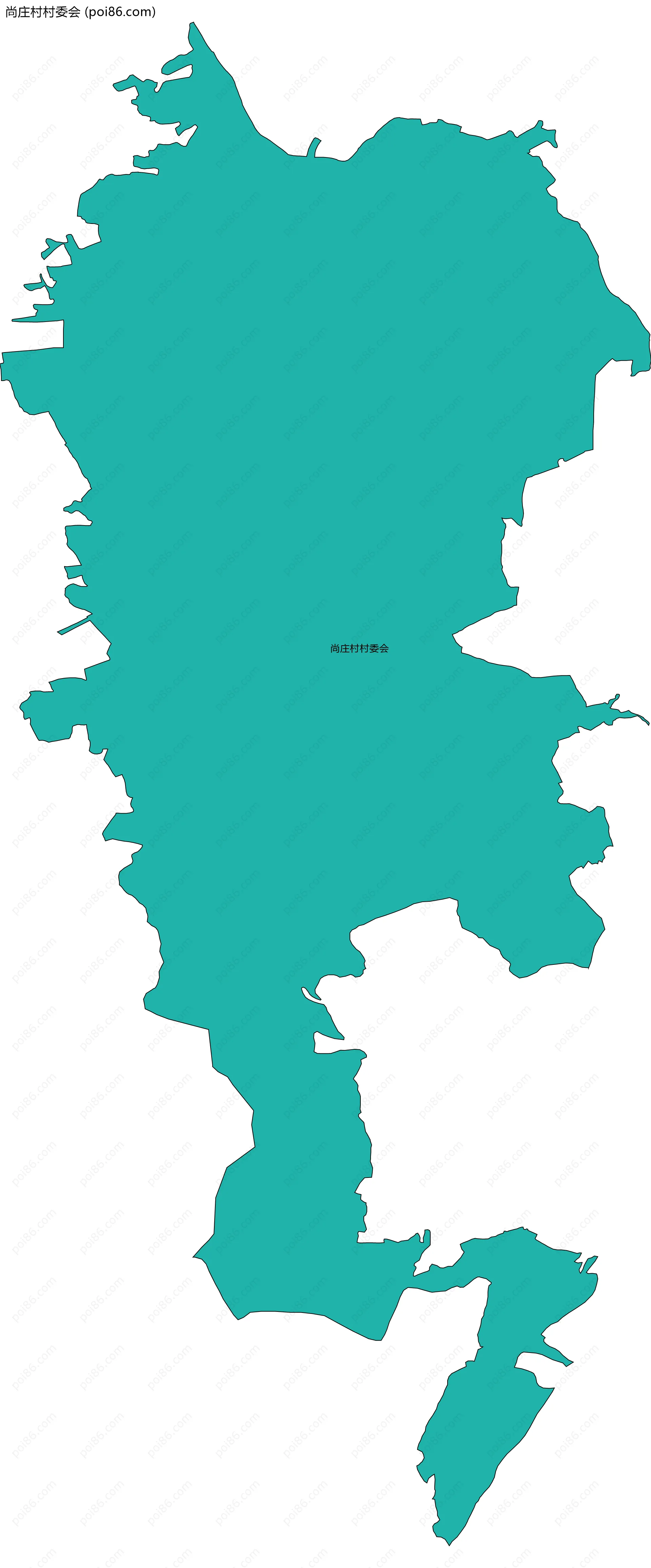尚庄村村委会边界地图