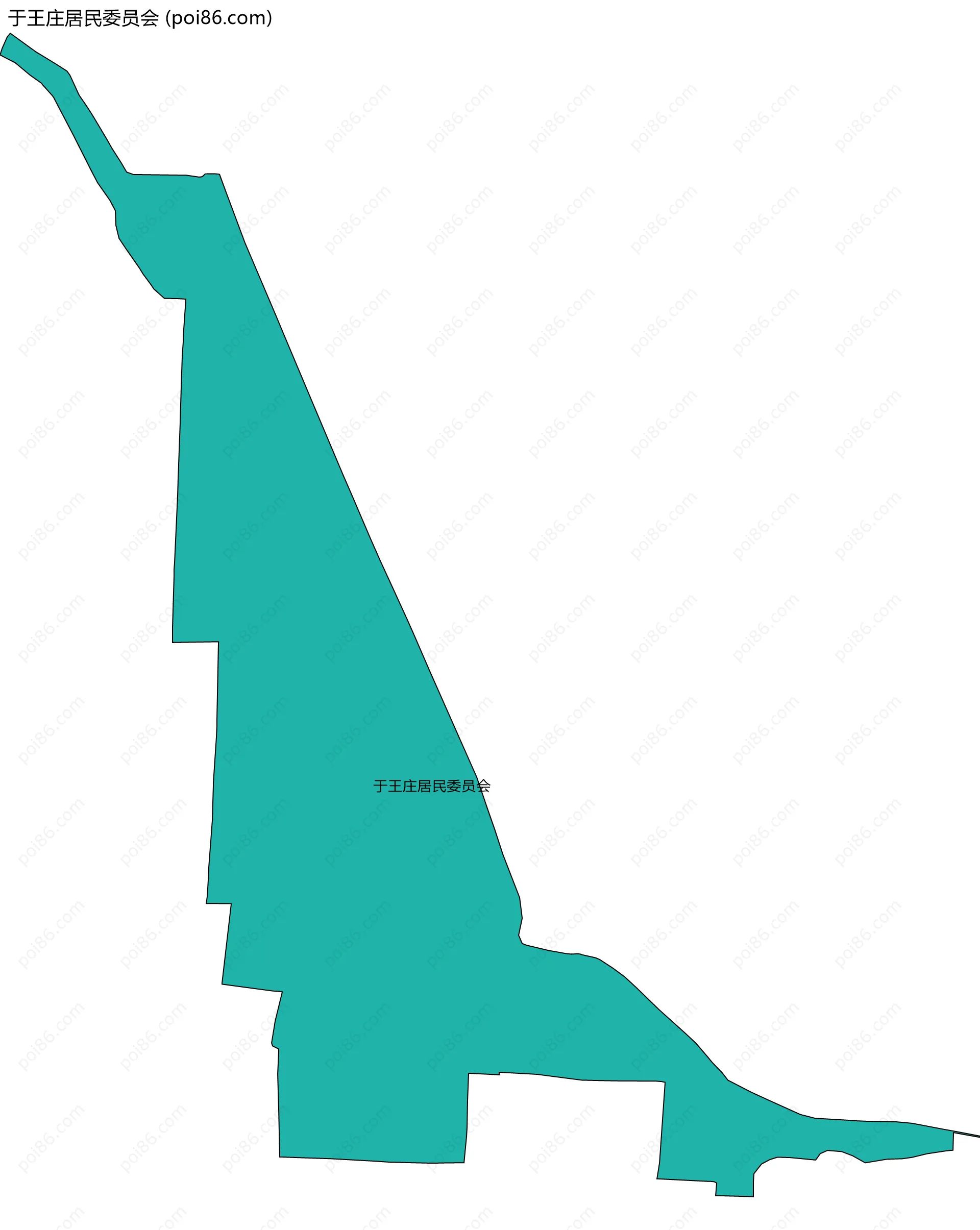 于王庄居民委员会边界地图