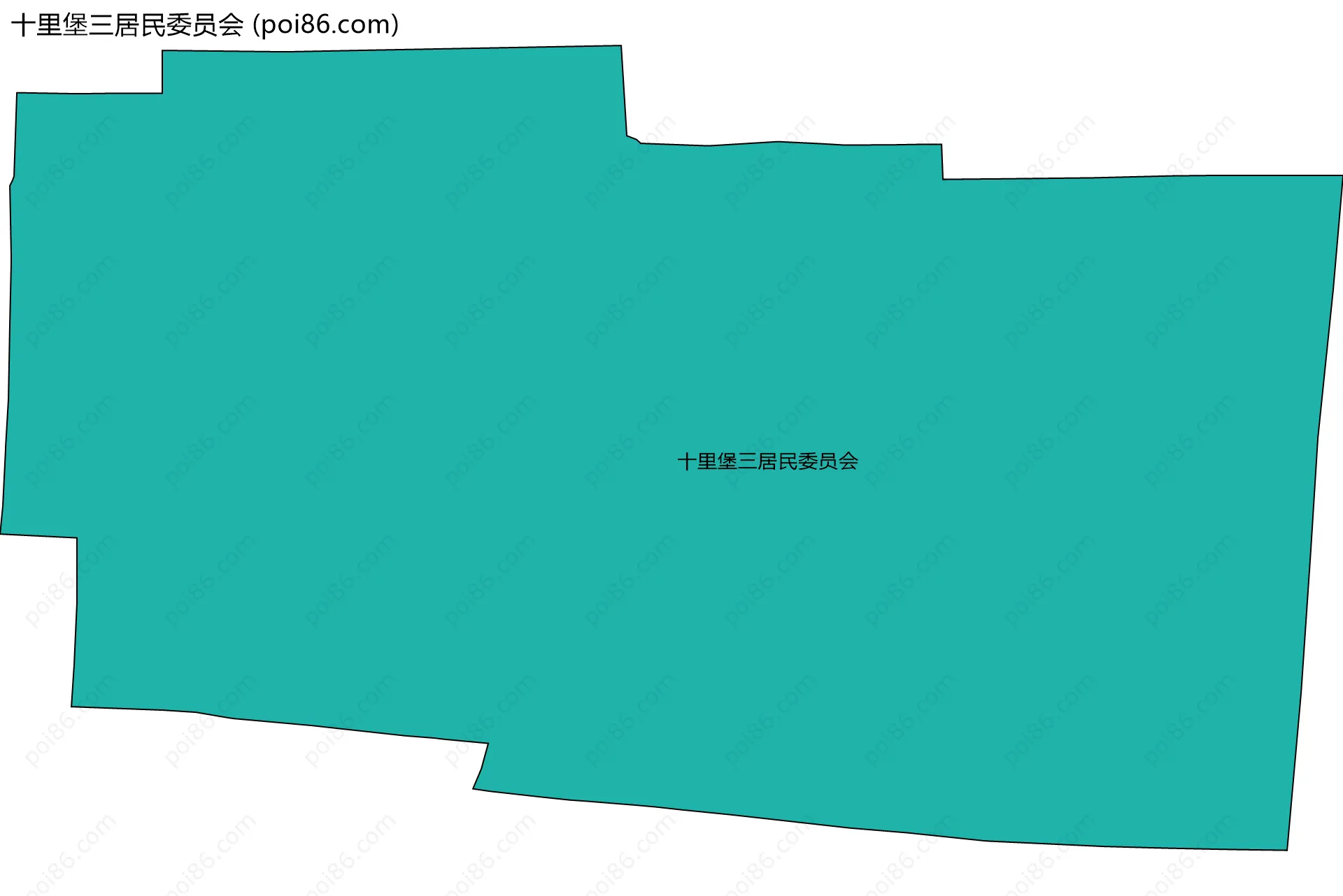 十里堡三居民委员会边界地图