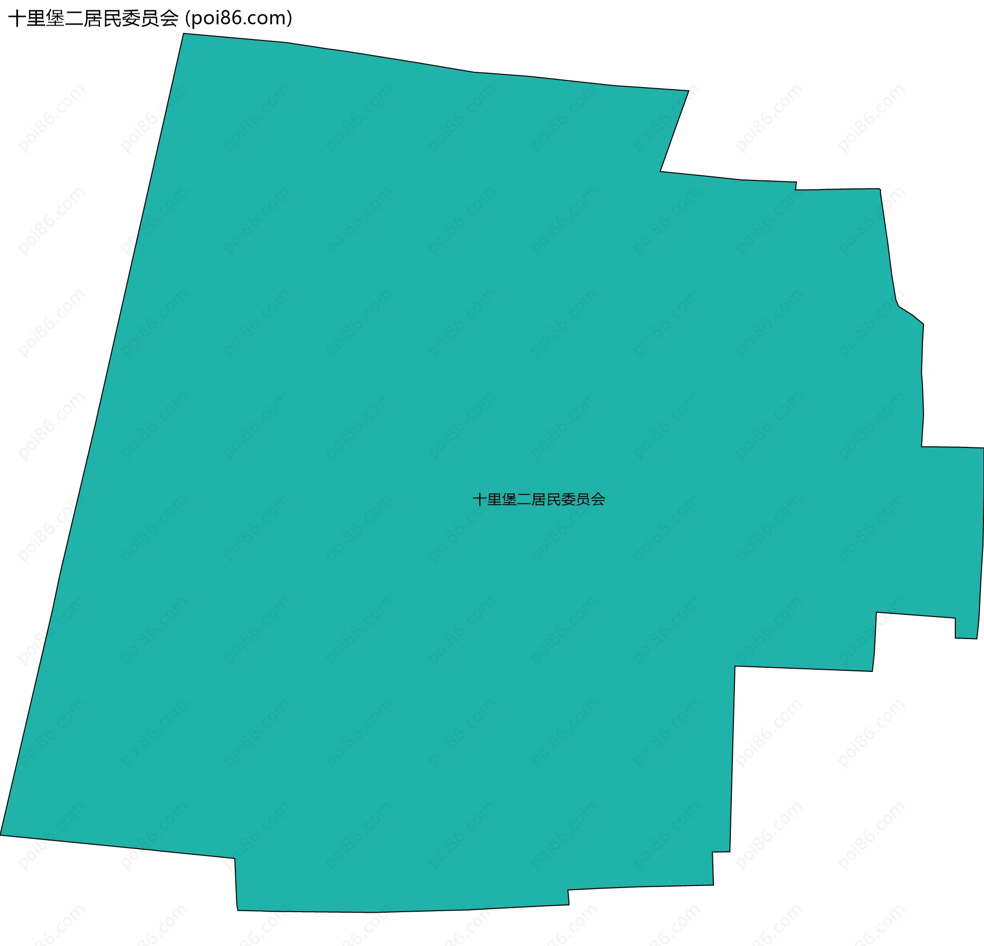 十里堡二居民委员会边界地图