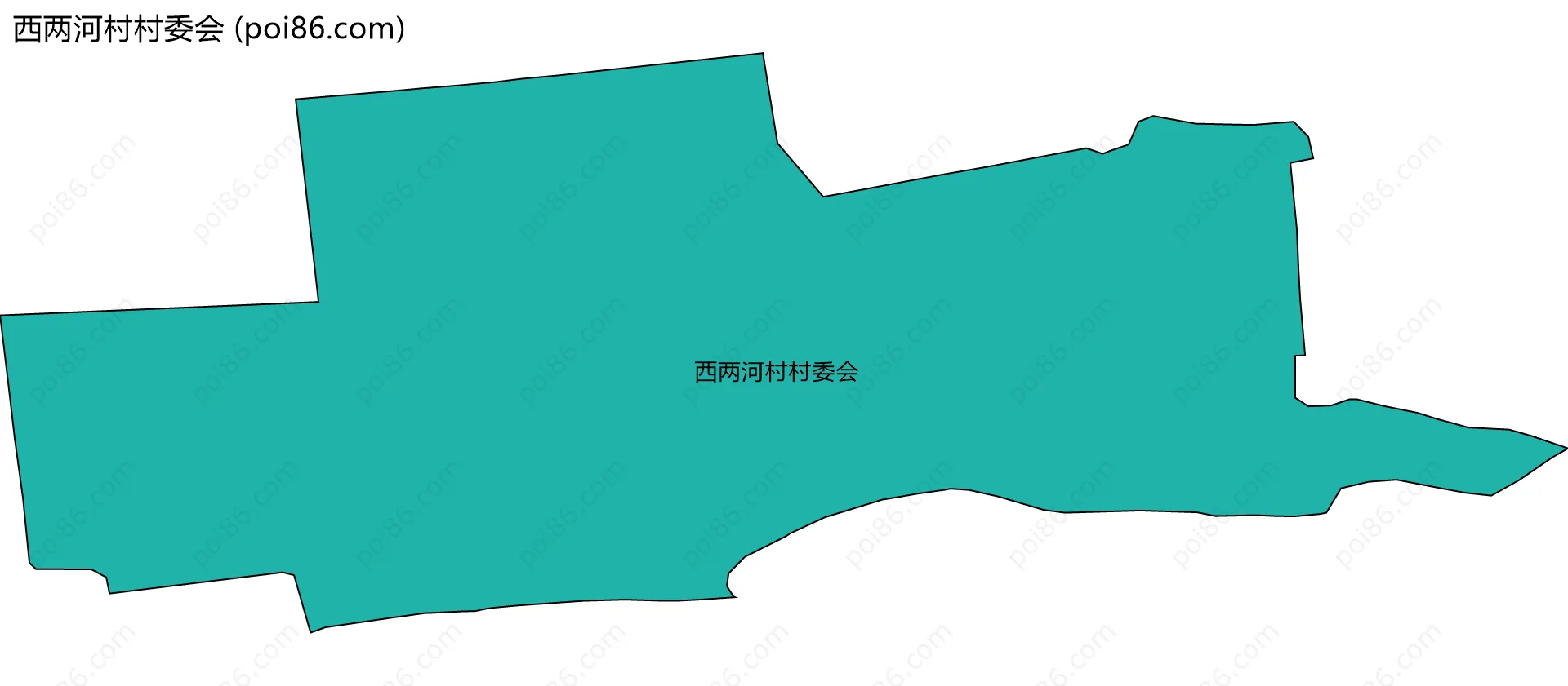 西两河村村委会边界地图