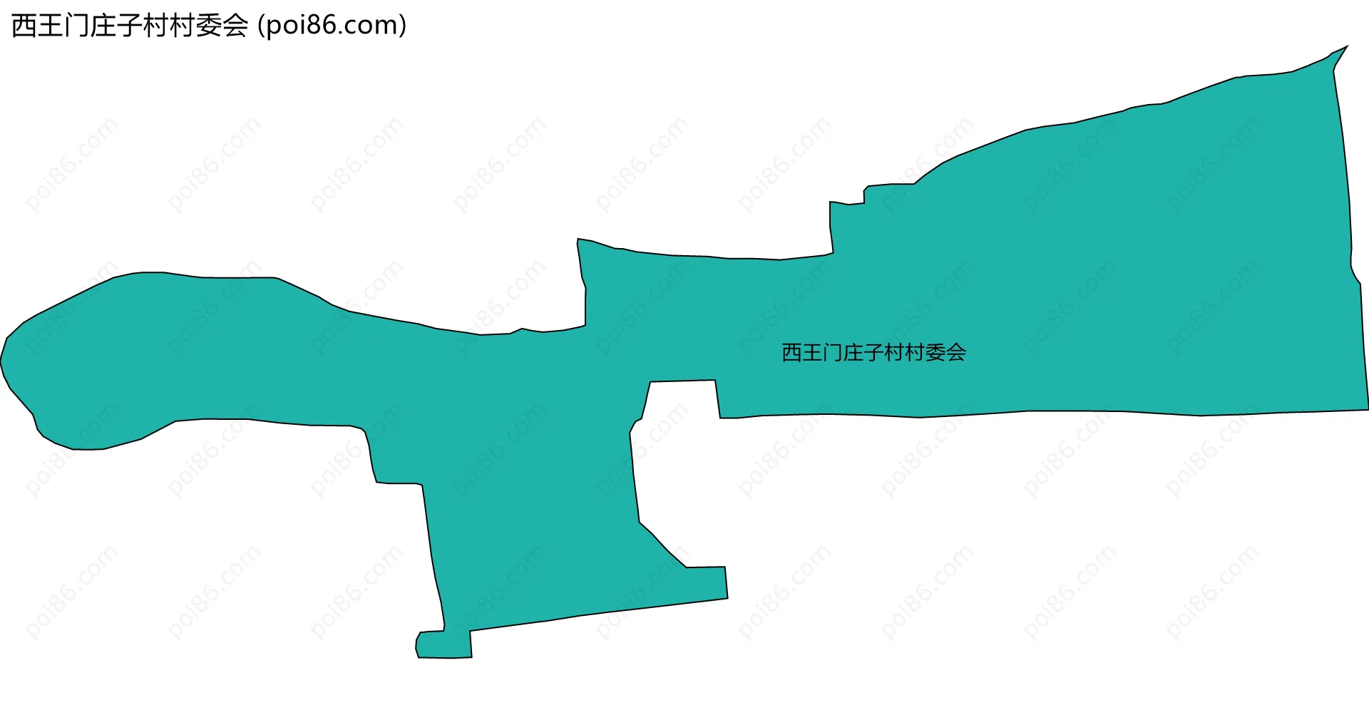 西王门庄子村村委会边界地图