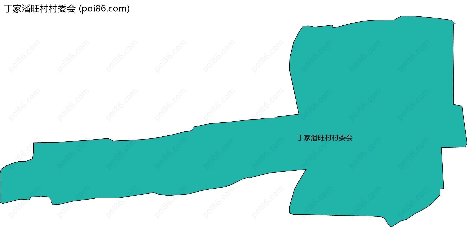 丁家潘旺村村委会边界地图