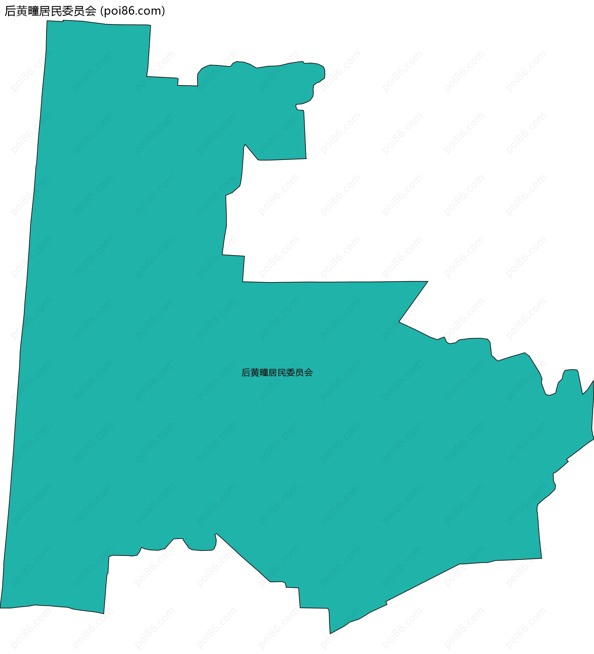 后黄疃居民委员会边界地图
