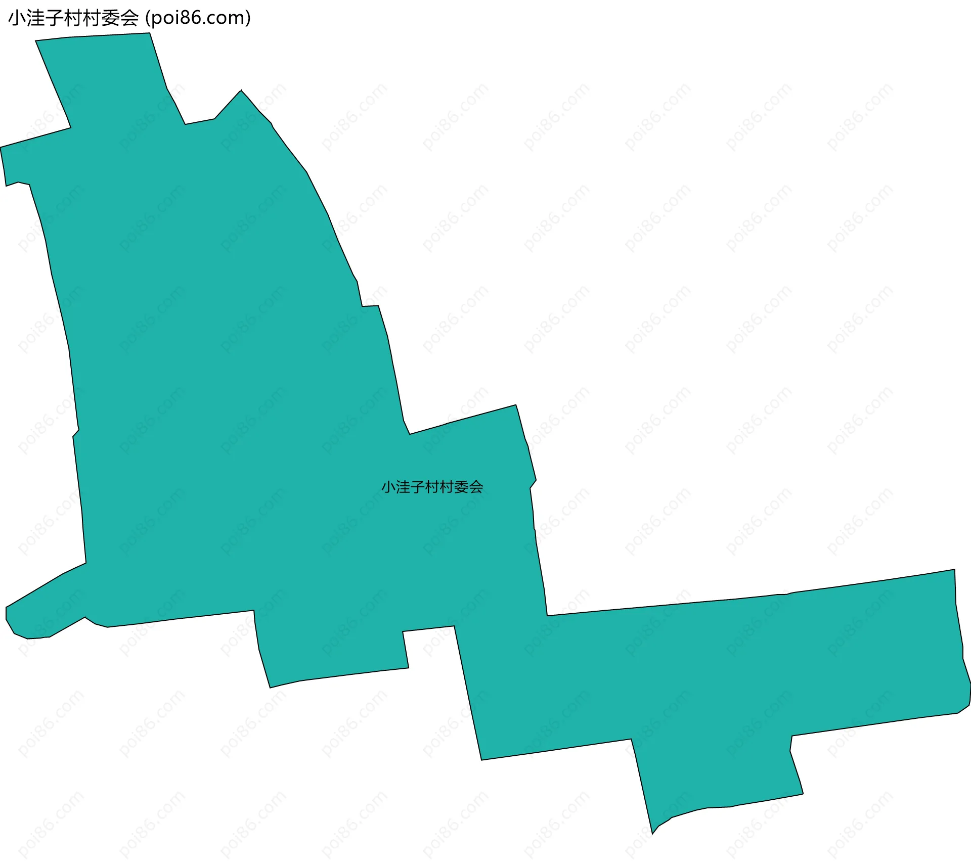 小洼子村村委会边界地图